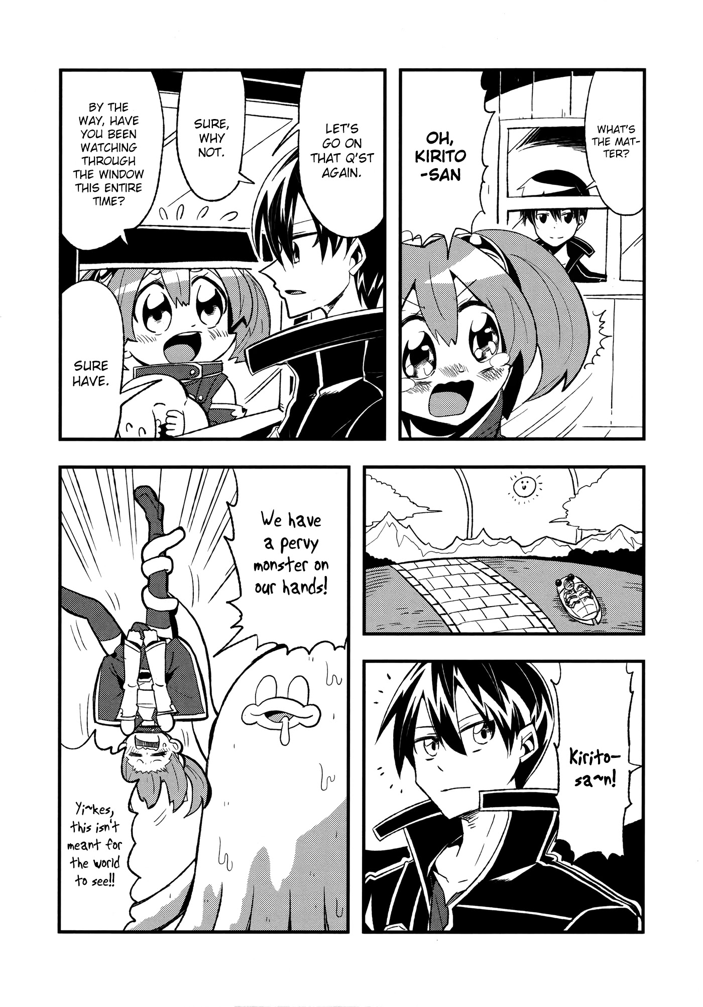 Sword Art Online Comic Anthology Chapter 2.11 page 2 - Vol.2 Chapter 11: Yours Faithfully, The Black Swordsman