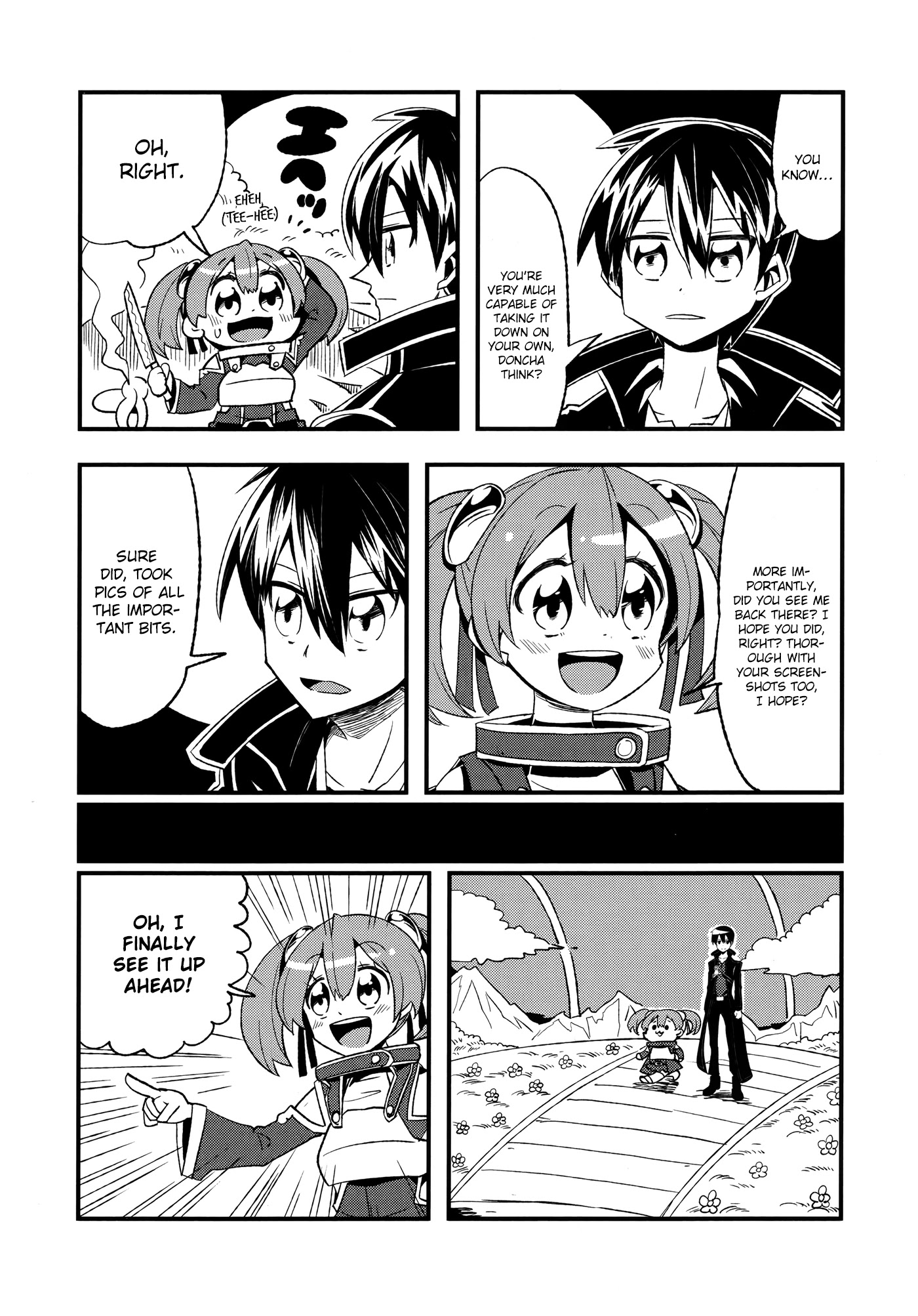 Sword Art Online Comic Anthology Chapter 2.11 page 3 - Vol.2 Chapter 11: Yours Faithfully, The Black Swordsman