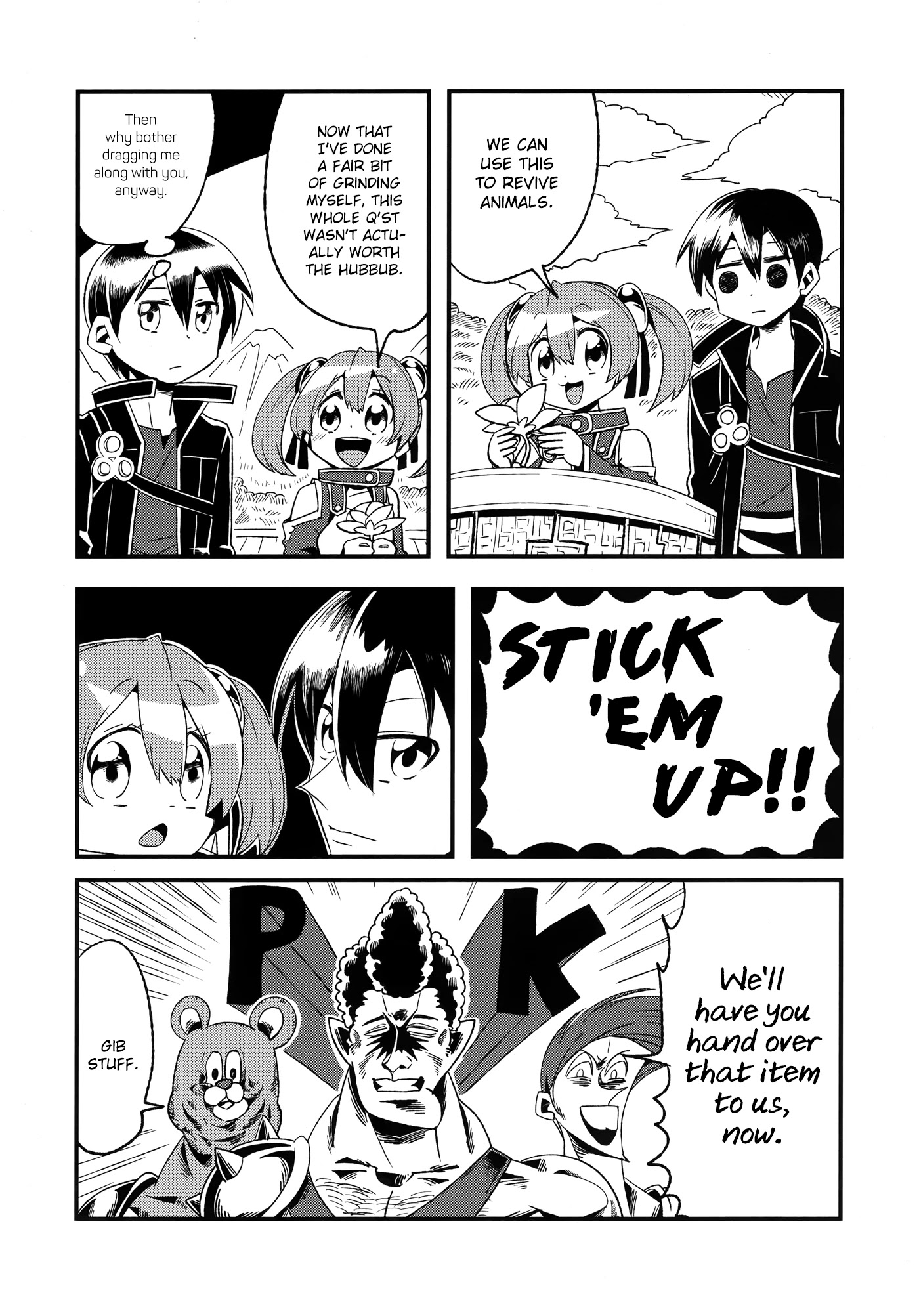 Sword Art Online Comic Anthology Chapter 2.11 page 4 - Vol.2 Chapter 11: Yours Faithfully, The Black Swordsman
