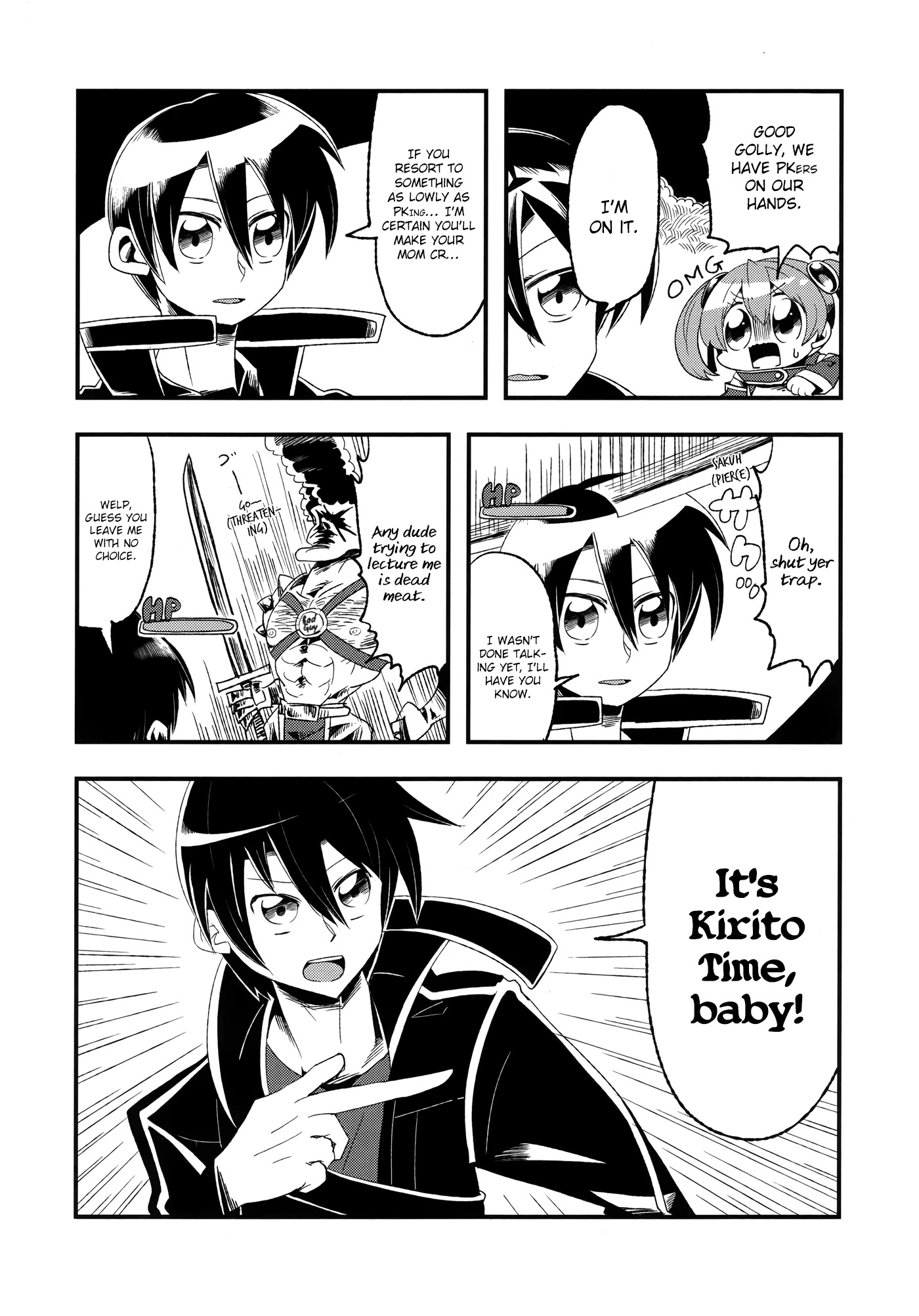 Sword Art Online Comic Anthology Chapter 2.11 page 5 - Vol.2 Chapter 11: Yours Faithfully, The Black Swordsman