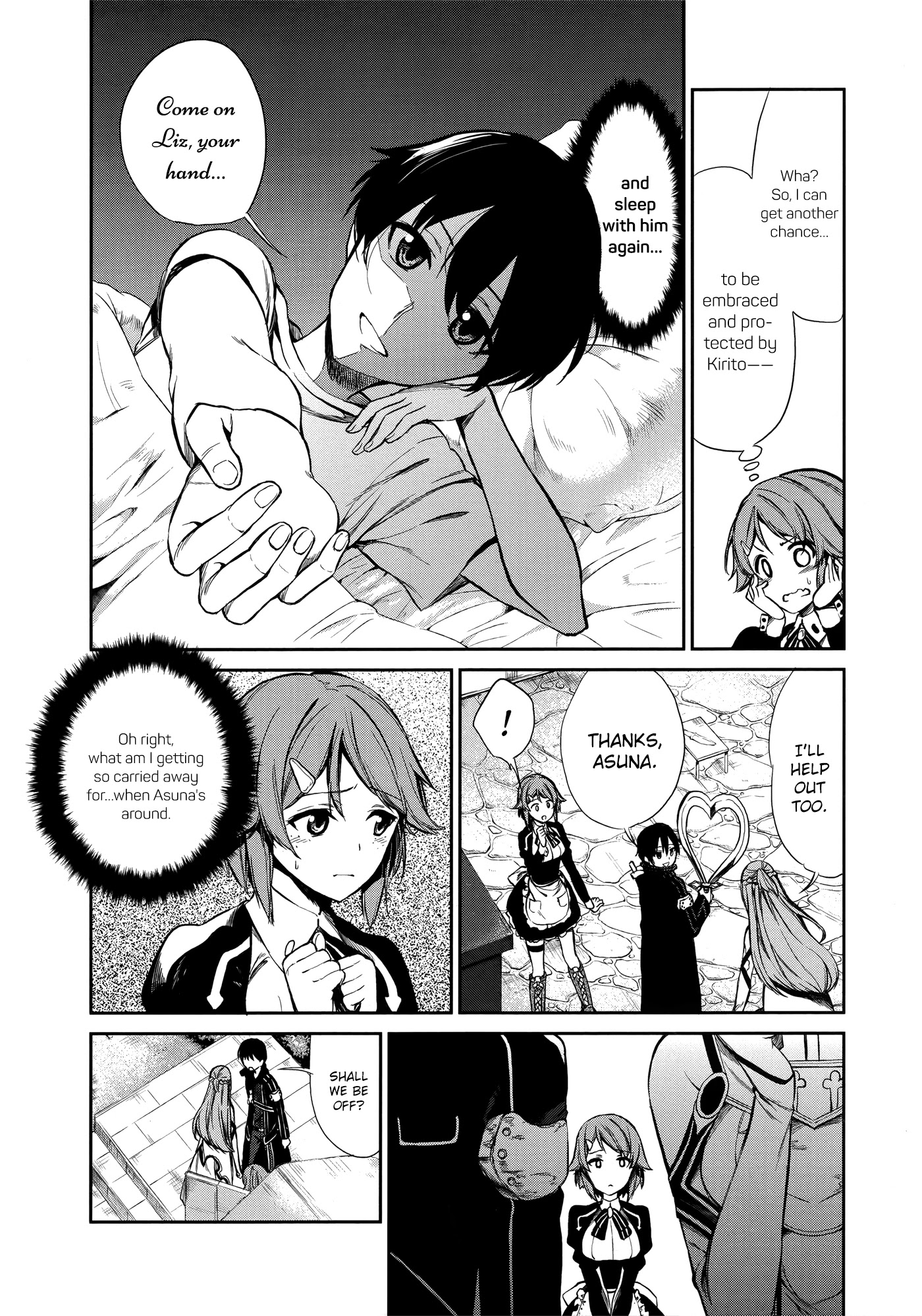 Sword Art Online Comic Anthology Chapter 2.4 page 4 - Vol.2 Chapter 4: Hearty Lisbeth