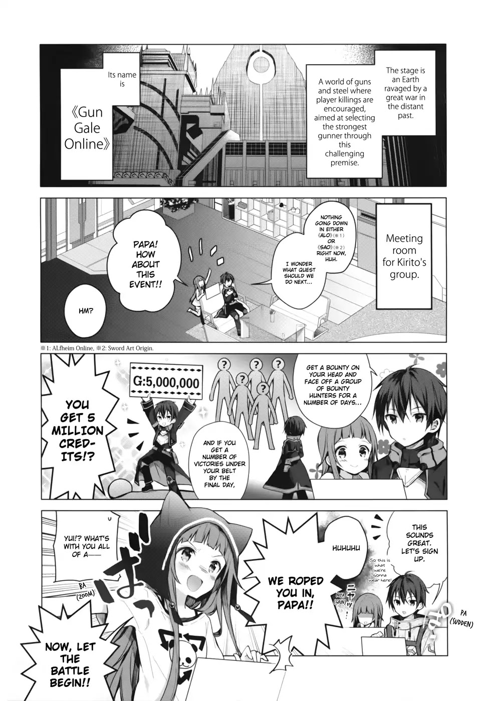 Sword Art Online - Kirito's Gun Gale Wars Chapter 1 page 2 - Chapter 1: 1st Night