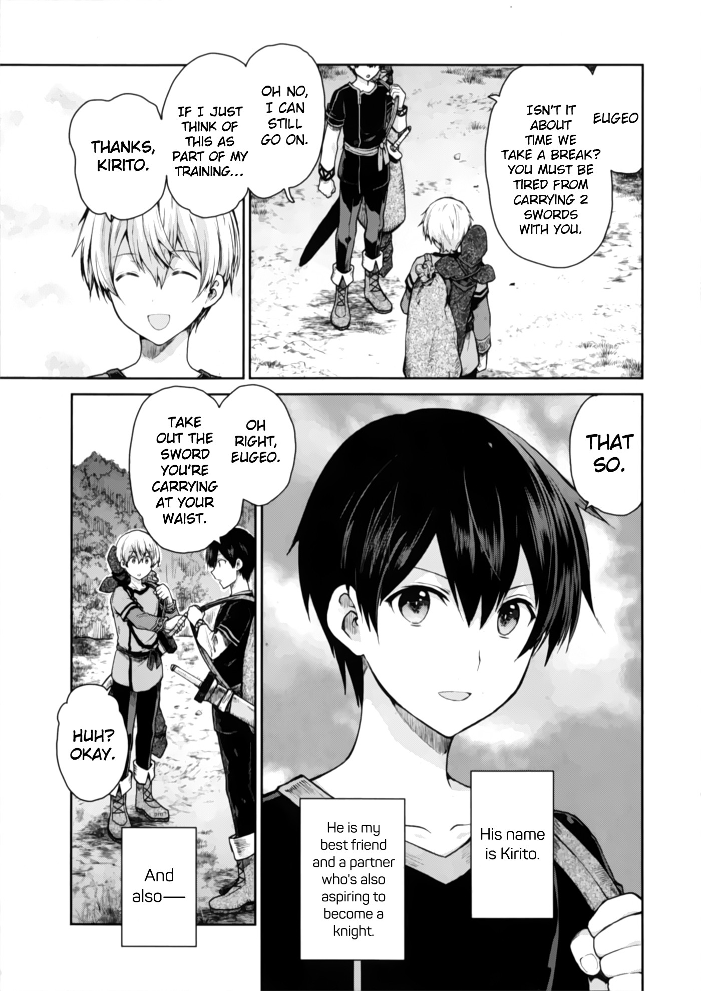 Sword Art Online - Lycoris Chapter 1 page 4 - Chapter 1: Blue and Red - The Path to Knighthood