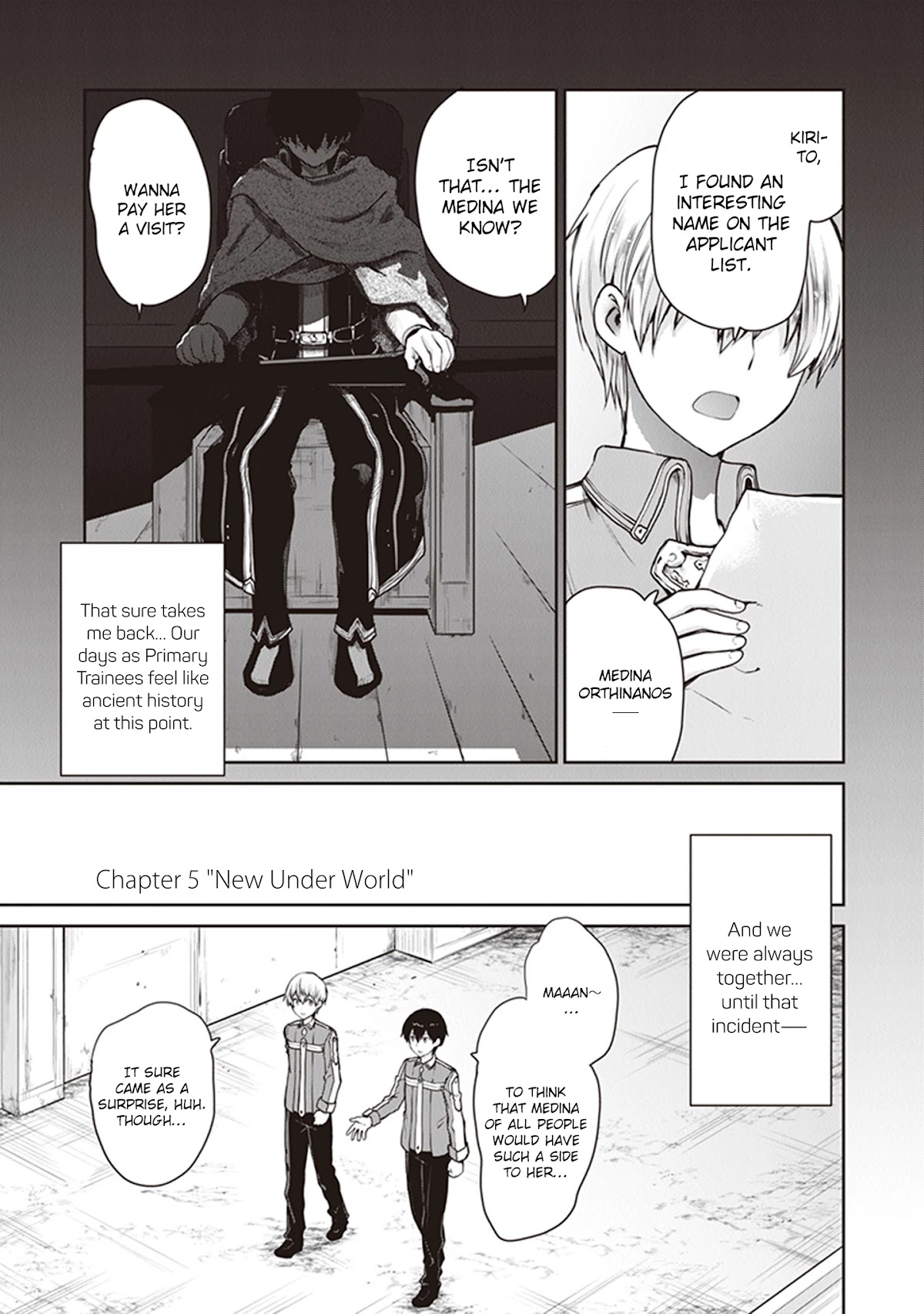 Sword Art Online - Lycoris Chapter 5 page 1 - Chapter 5: New Under World