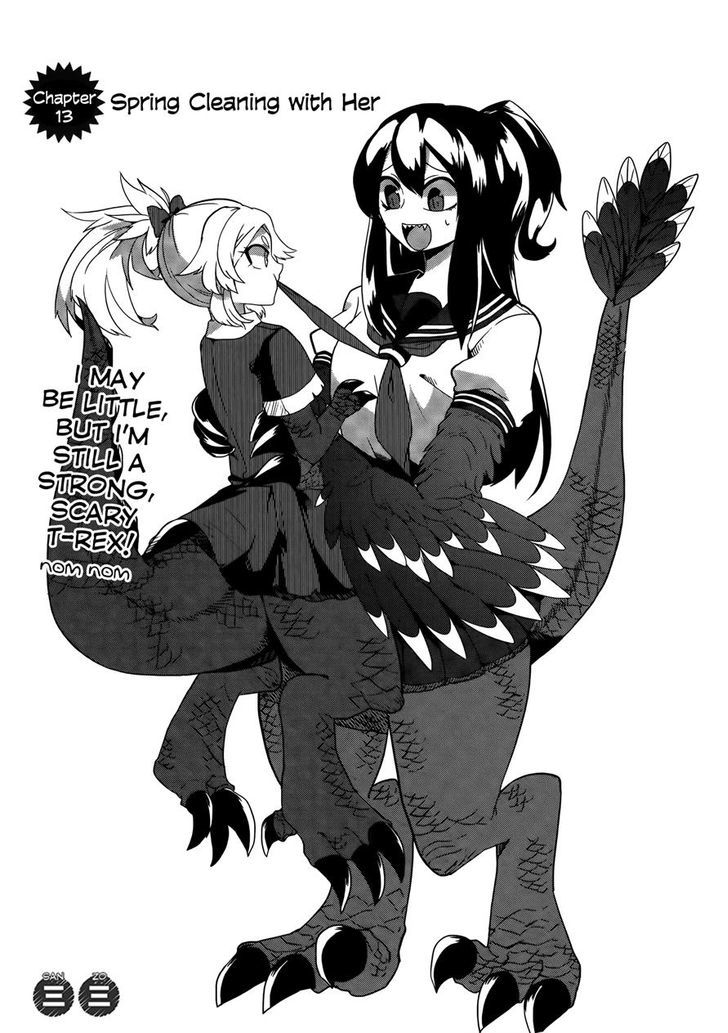 T-REX na Kanojo Chapter 13 page 1 - Chapter 13 : Spring Cleaning with Her