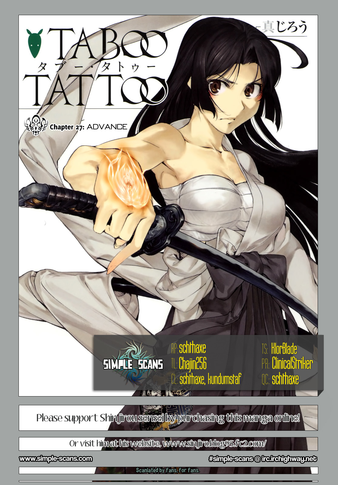 Taboo-Tattoo Chapter 27 page 1 - Chapter 27: Advance