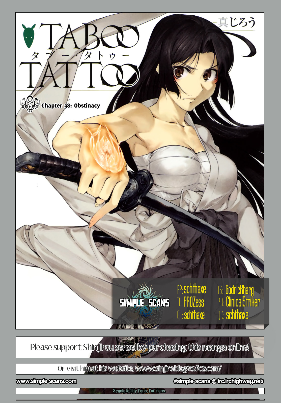 Taboo-Tattoo Chapter 38 page 1 - Chapter 38: Obstinacy