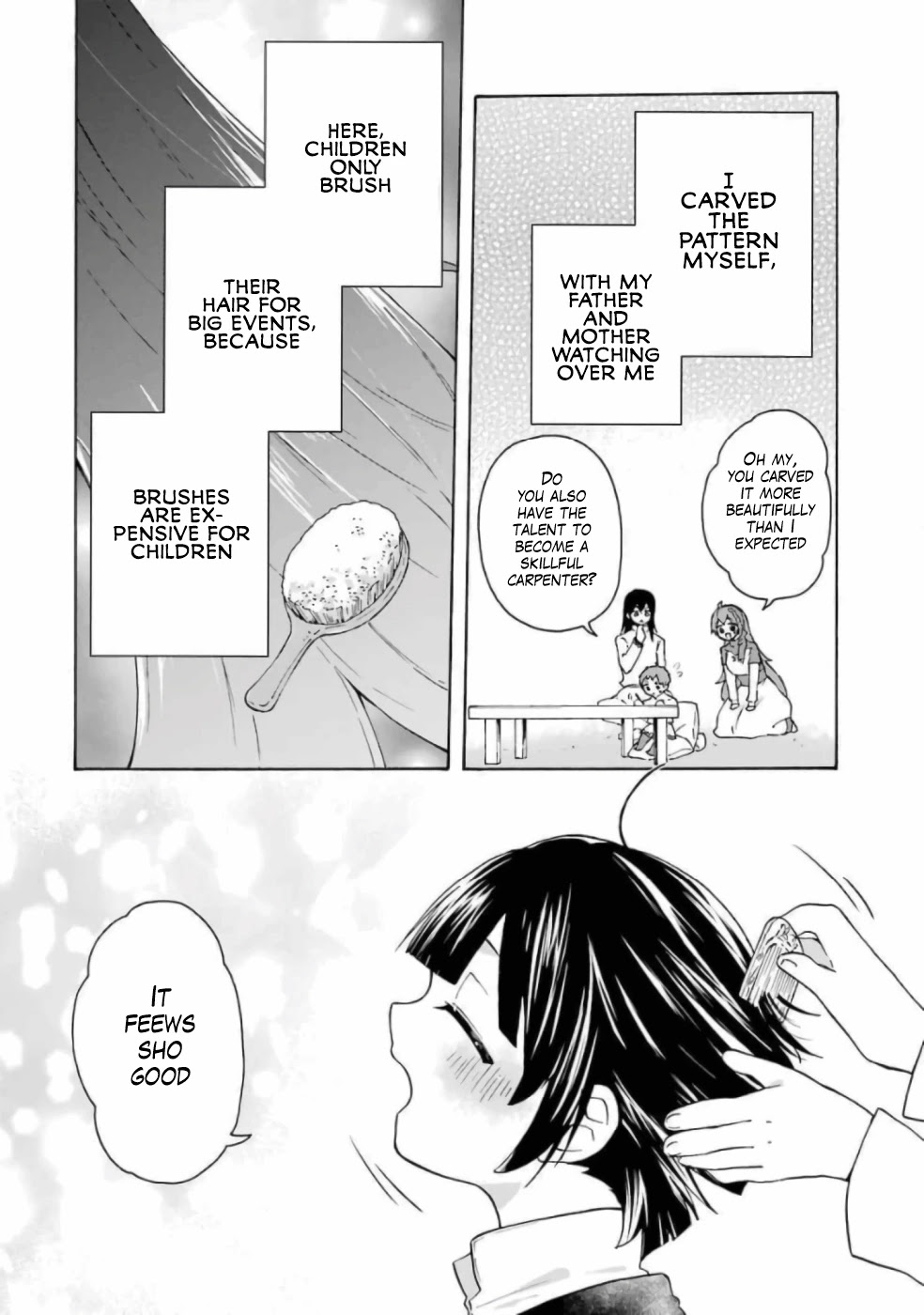 Tada Shiawasena Isekai Kazoku Seikatsu Chapter 13 page 11 - Chapter 13: Is hair the most important thing after life?