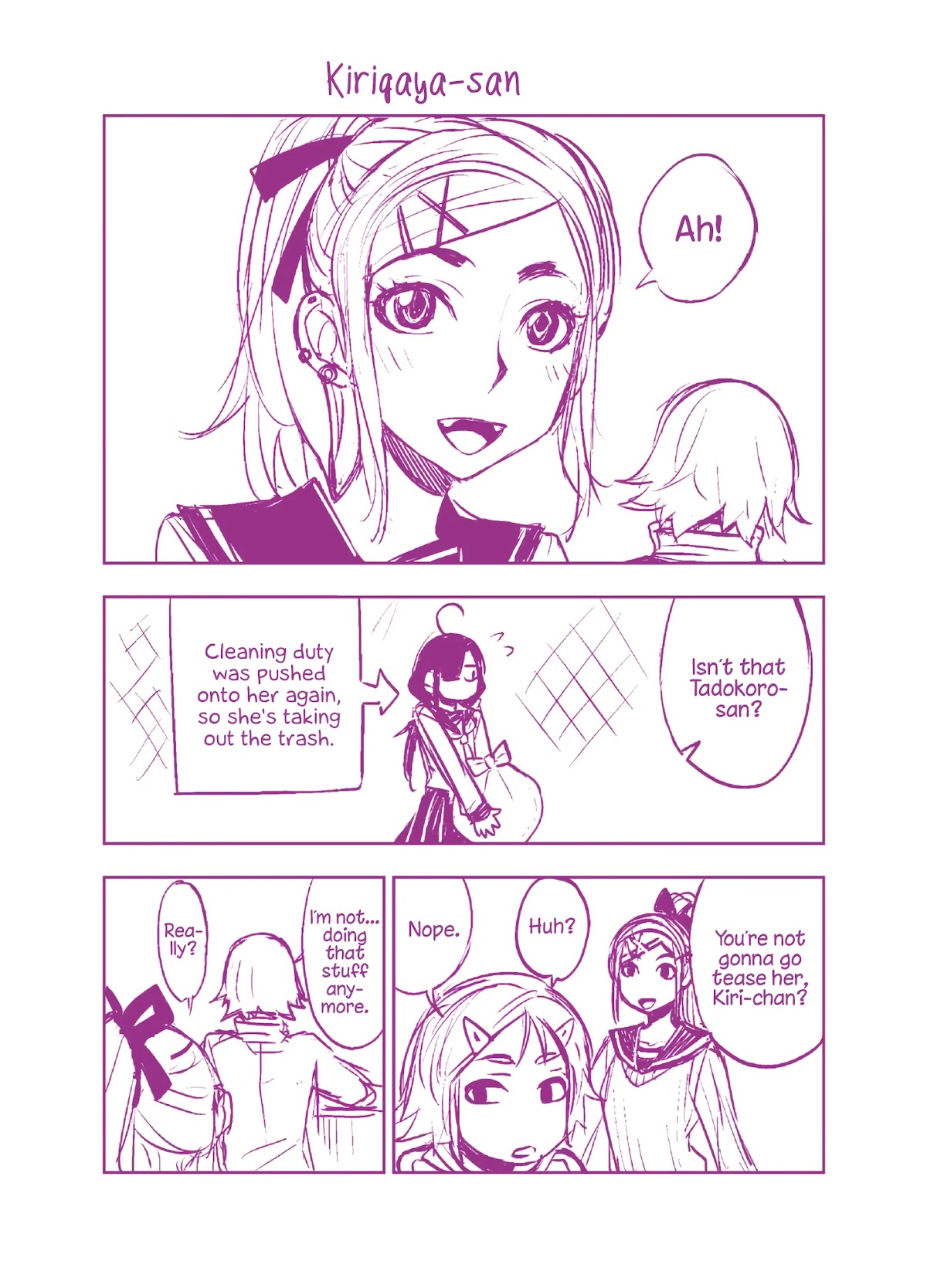 Tadokoro-san (Web Comic) Chapter 26.5 page 1 - Chapter 26.5: Kirigaya-san