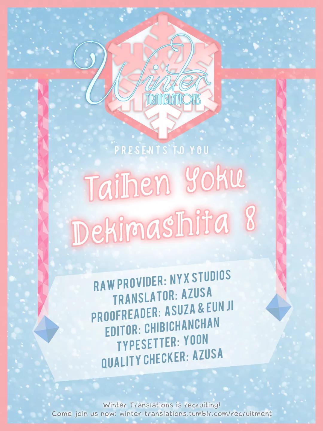 Taihen Yoku Dekimashita. Chapter 8 page 1 - Chapter 8