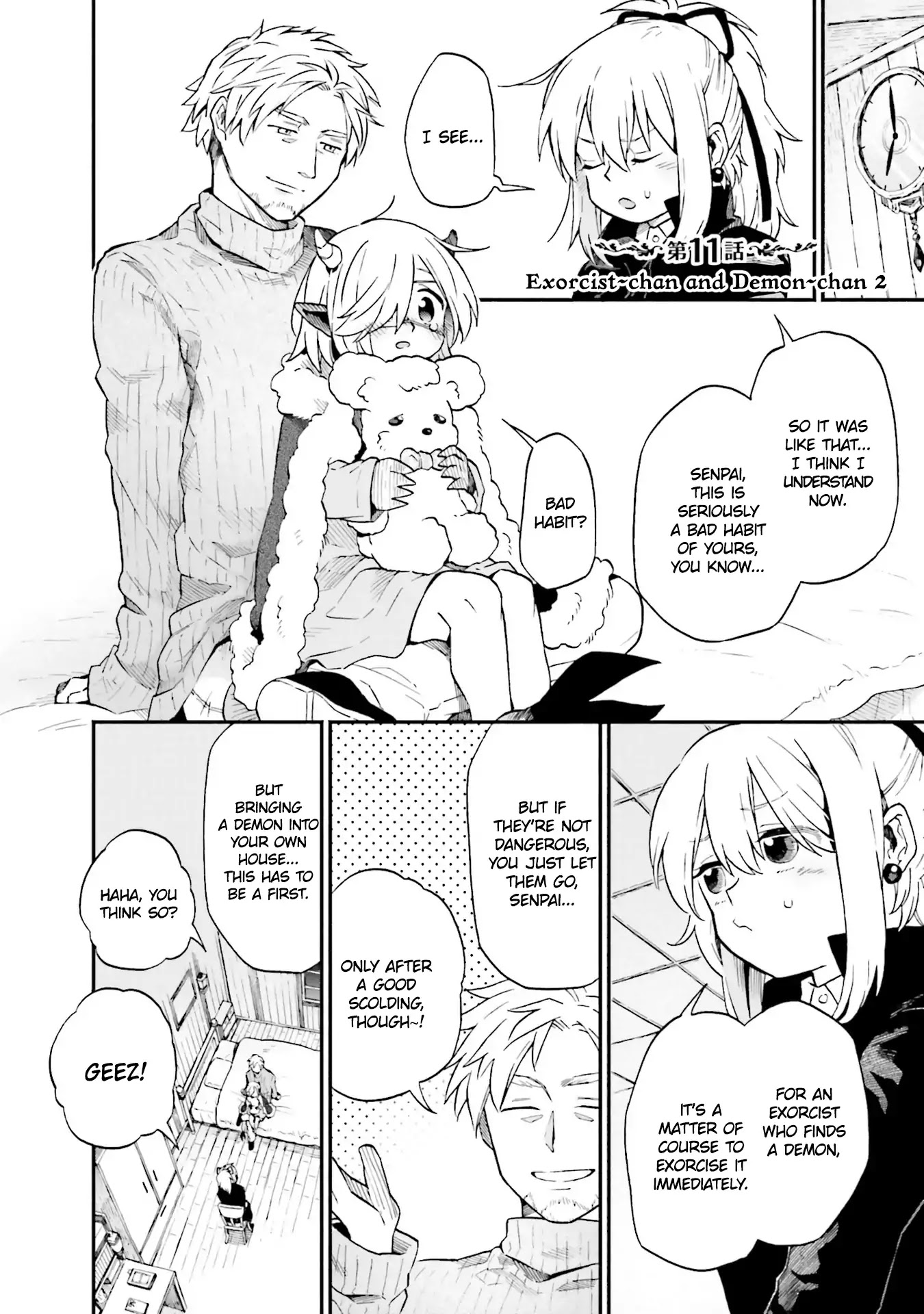 Taimashi to Akuma-chan Chapter 11 page 1 - Chapter 11: Exorcist-chan and Demon-chan 2