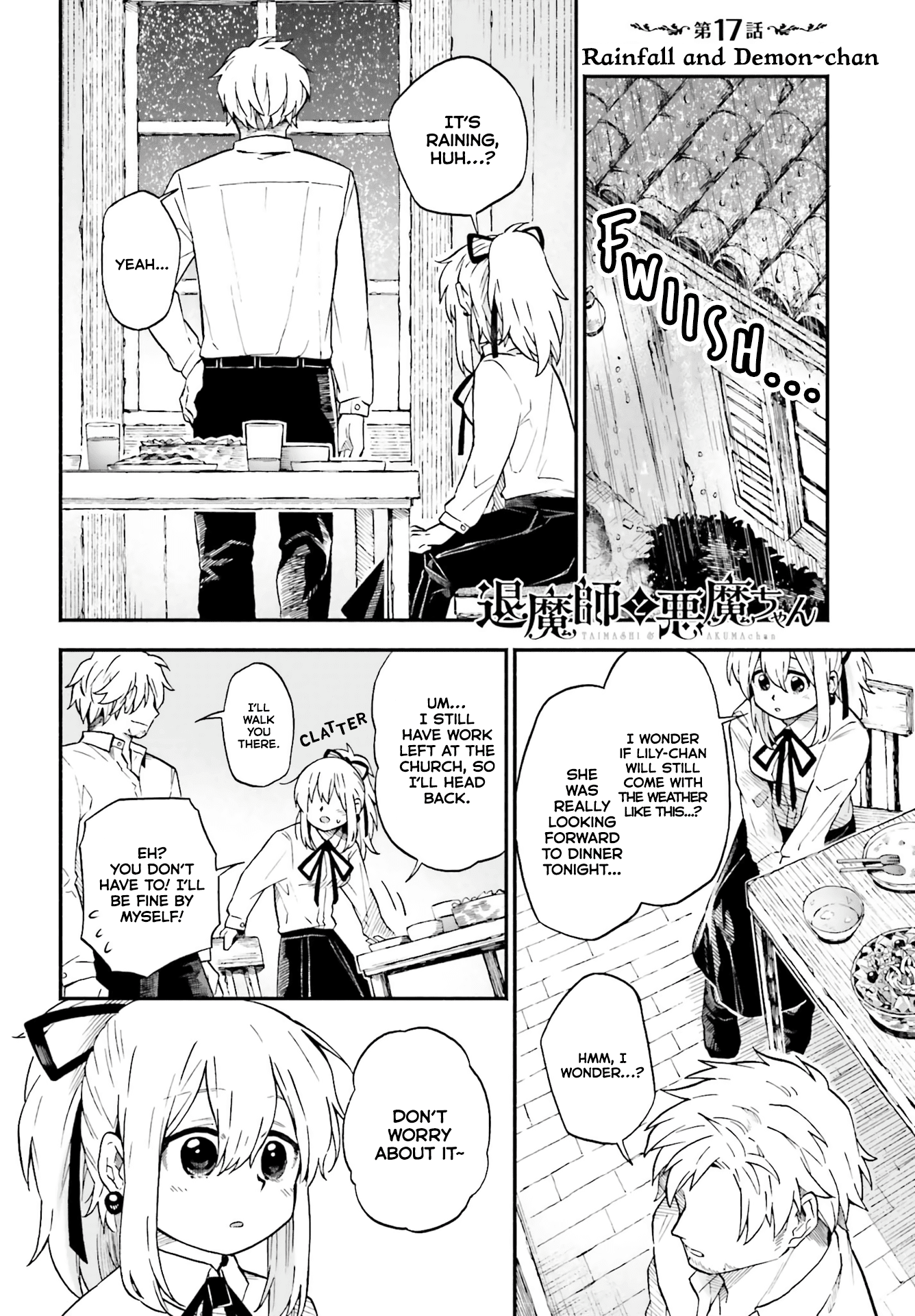 Taimashi to Akuma-chan Chapter 17 page 1 - Chapter 17: Rainfall and Demon-chan.
