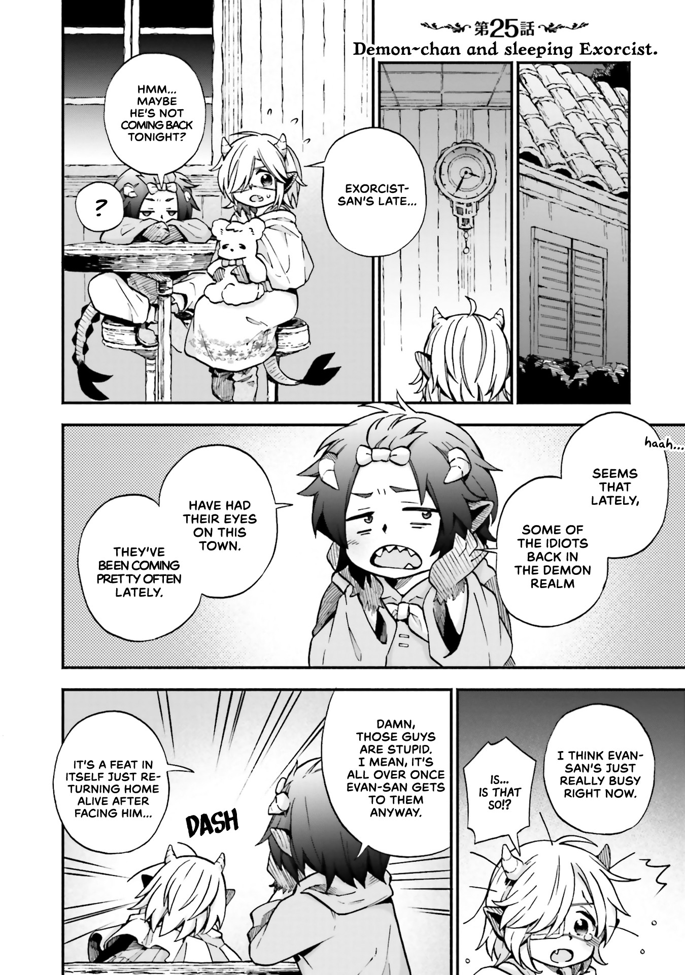 Taimashi to Akuma-chan Chapter 25 page 1 - Chapter 25: Demon-chan and sleeping Exorcist.