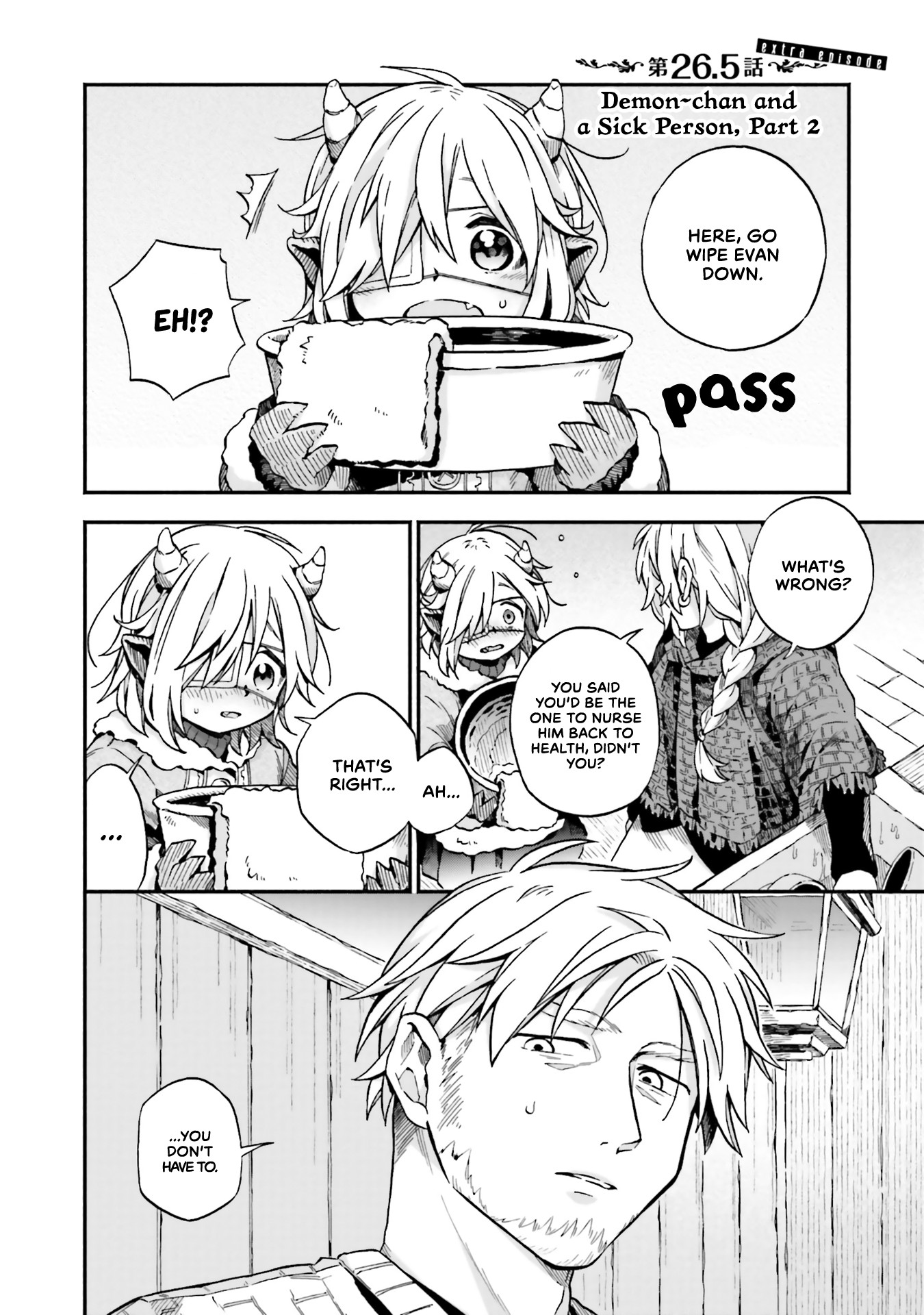 Taimashi to Akuma-chan Chapter 26.5 page 1 - Chapter 26.5: Demon-chan and a Sick Person, Part 2