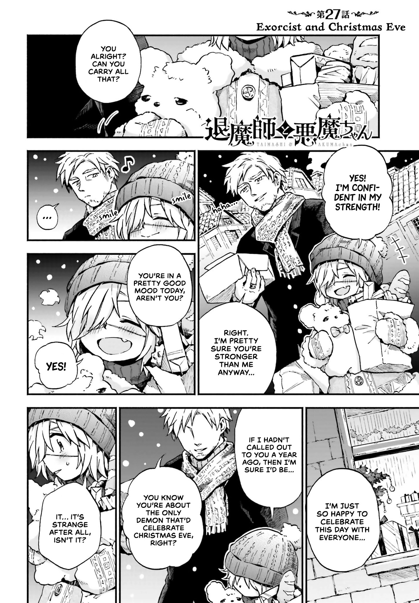 Taimashi to Akuma-chan Chapter 27 page 1 - Chapter 27: Exorcist and Christmas Eve