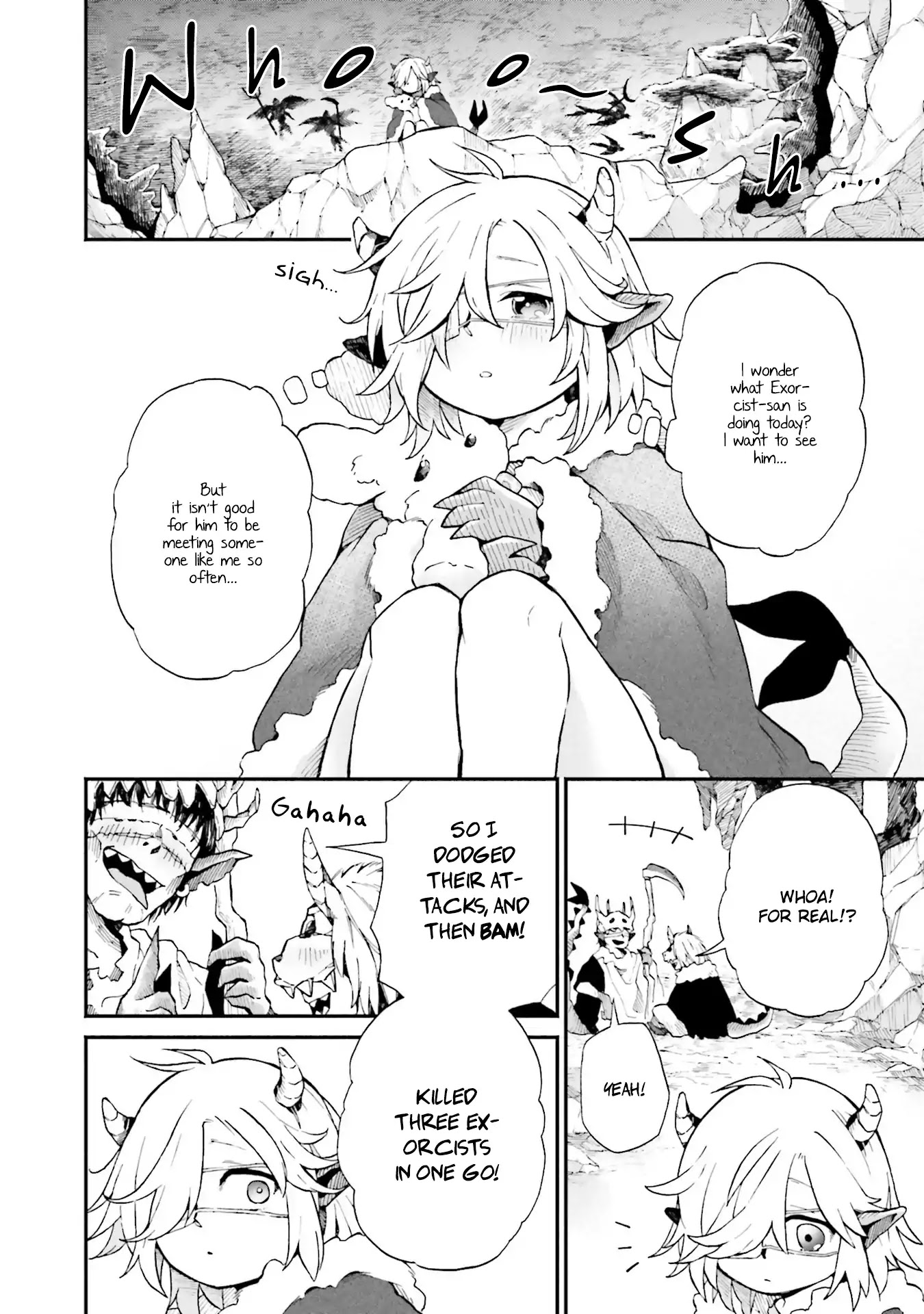 Taimashi to Akuma-chan Chapter 4 page 2 - Chapter 4: Exorcist-san and a clumsy Demon-chan