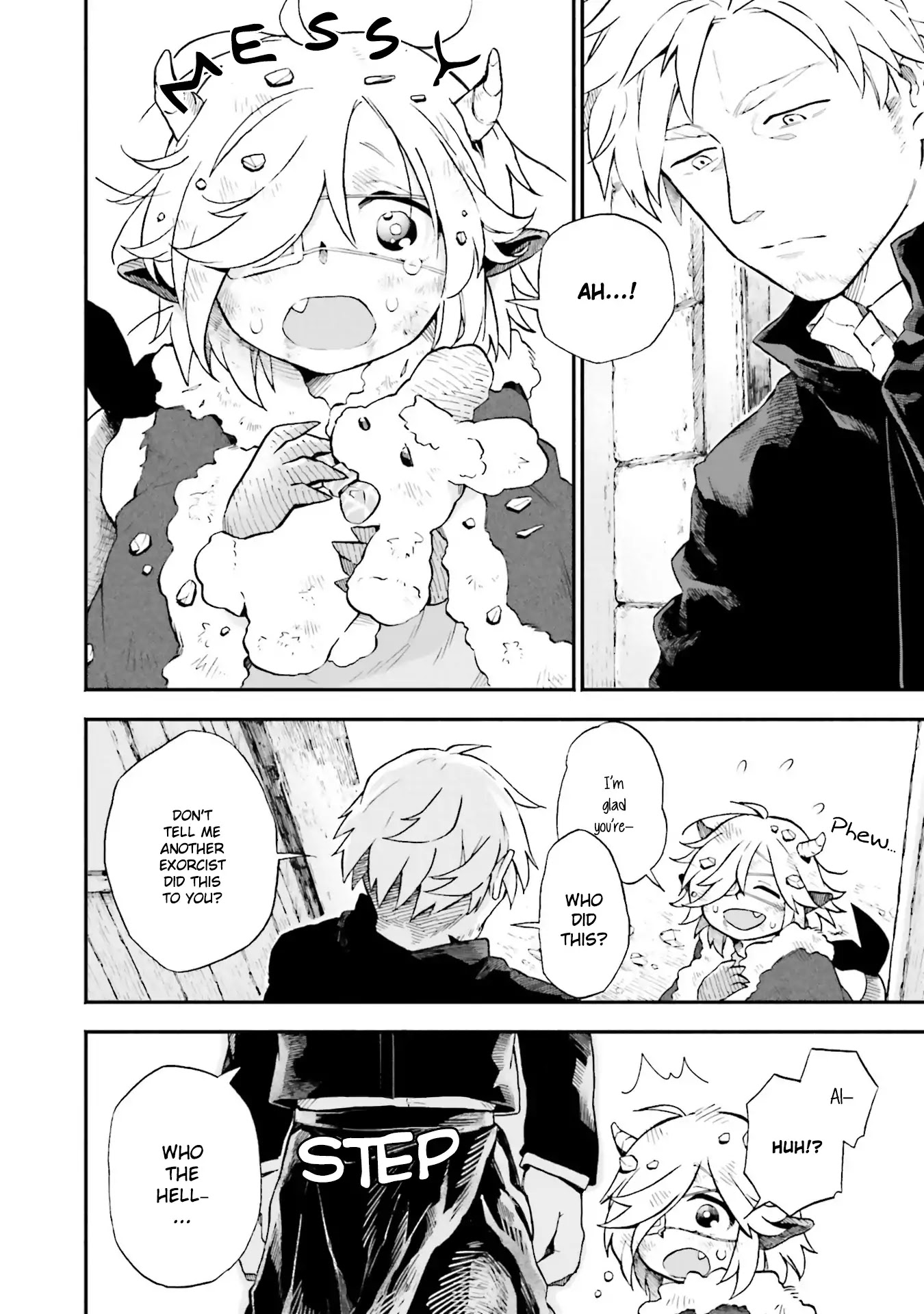 Taimashi to Akuma-chan Chapter 4 page 4 - Chapter 4: Exorcist-san and a clumsy Demon-chan