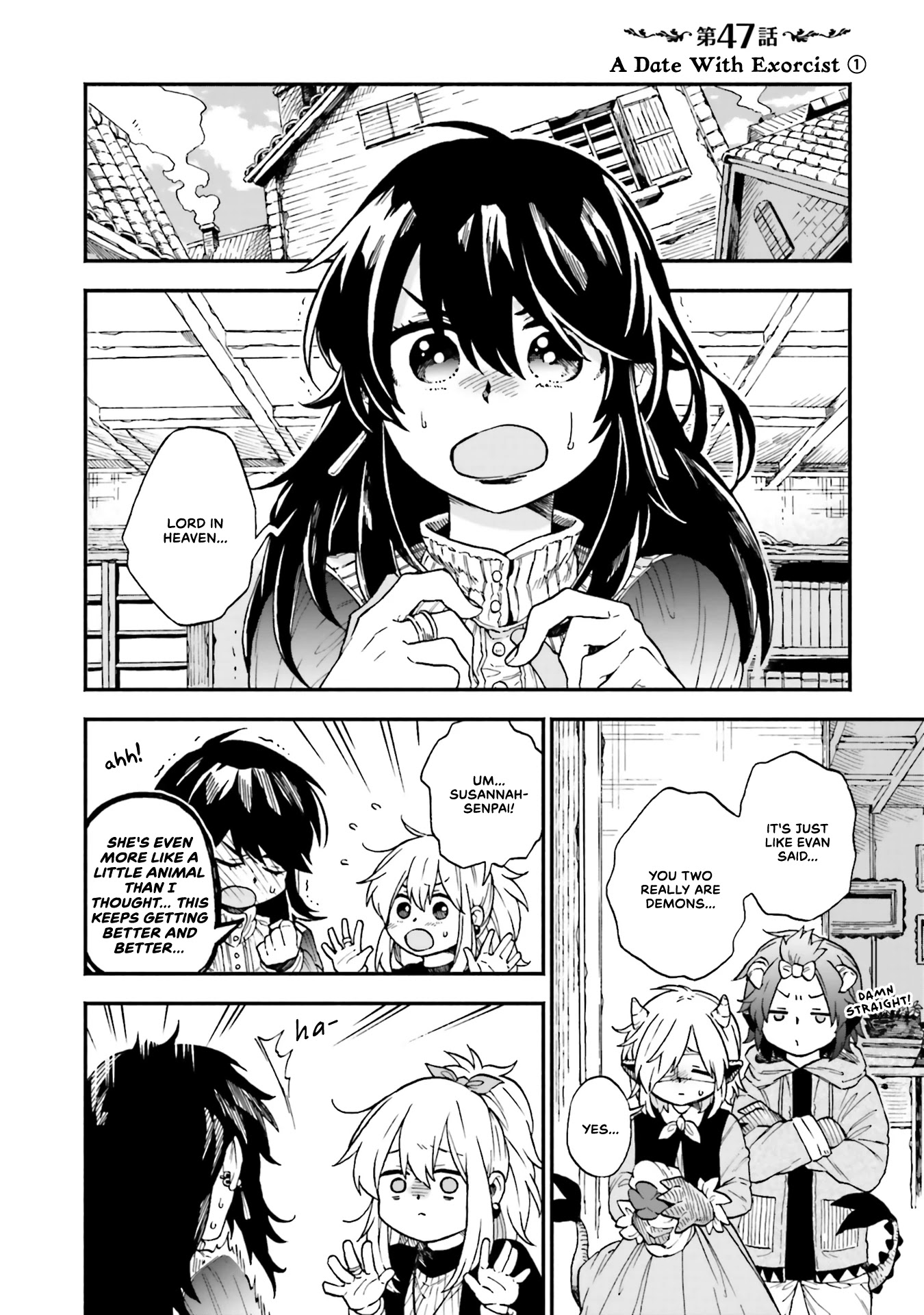 Taimashi to Akuma-chan Chapter 47 page 1 - Chapter 47: A Date With Exorcist ①