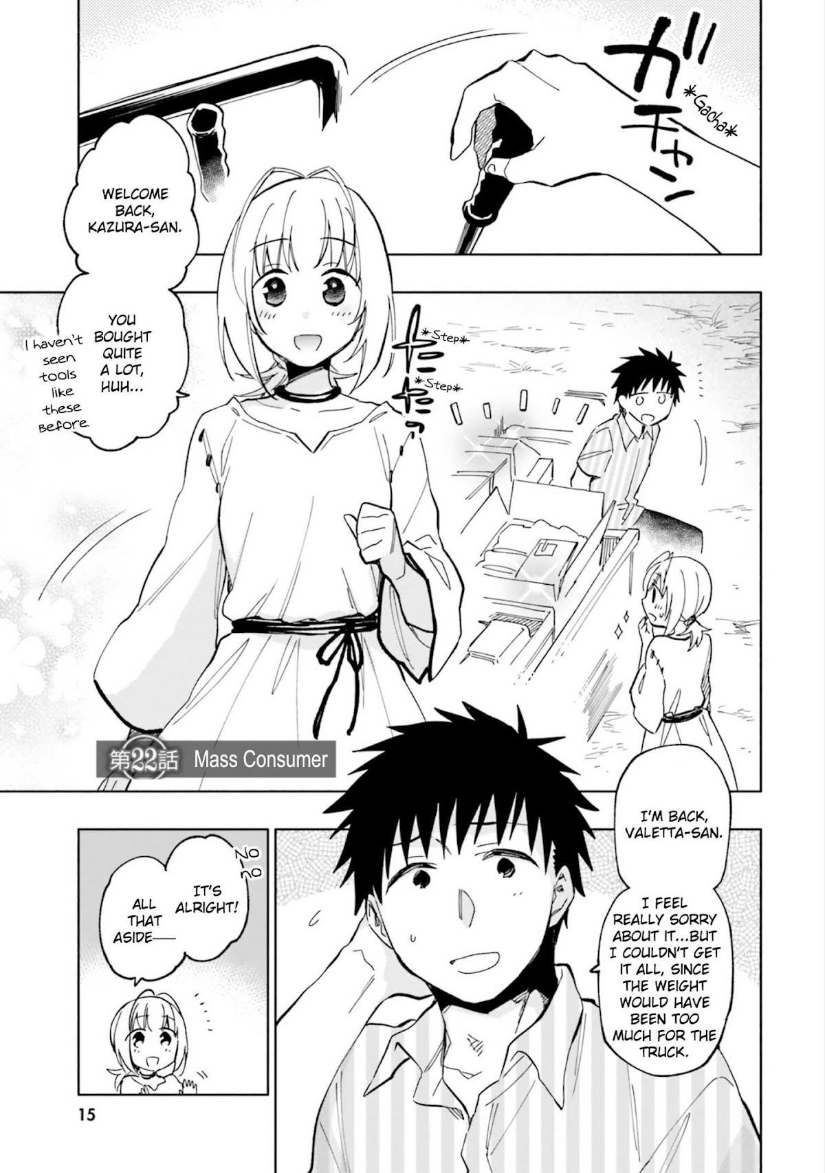 Takarakuji de 40-oku Atattandakedo Isekai ni Ijuu Suru Chapter 22 page 1 - Chapter 22: Mass Consumer