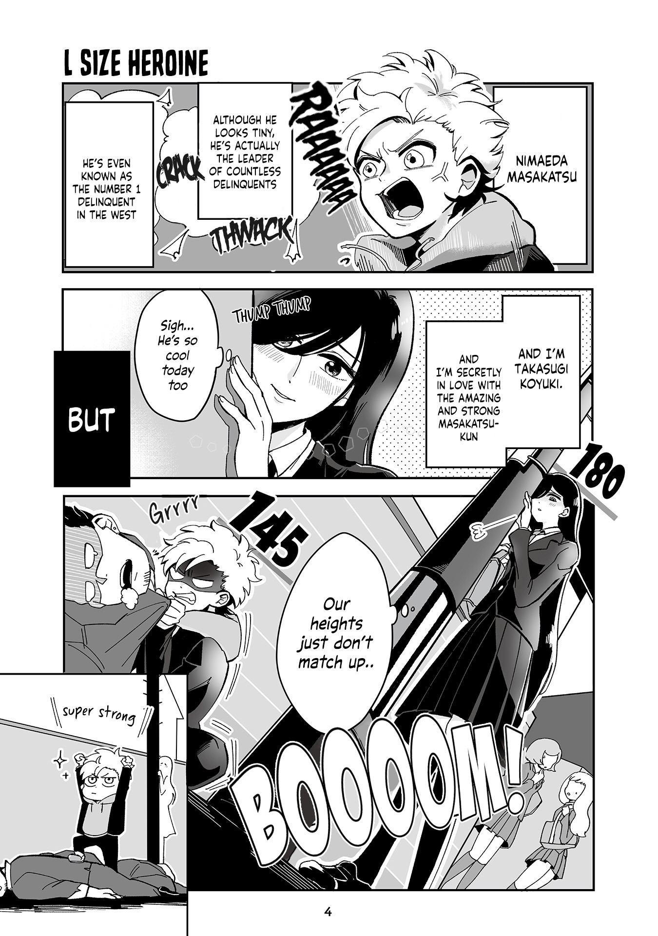 Takasugi’s Tiny Delinquent Hero Chapter 2 page 1 - Chapter 2: L Size Heroine
