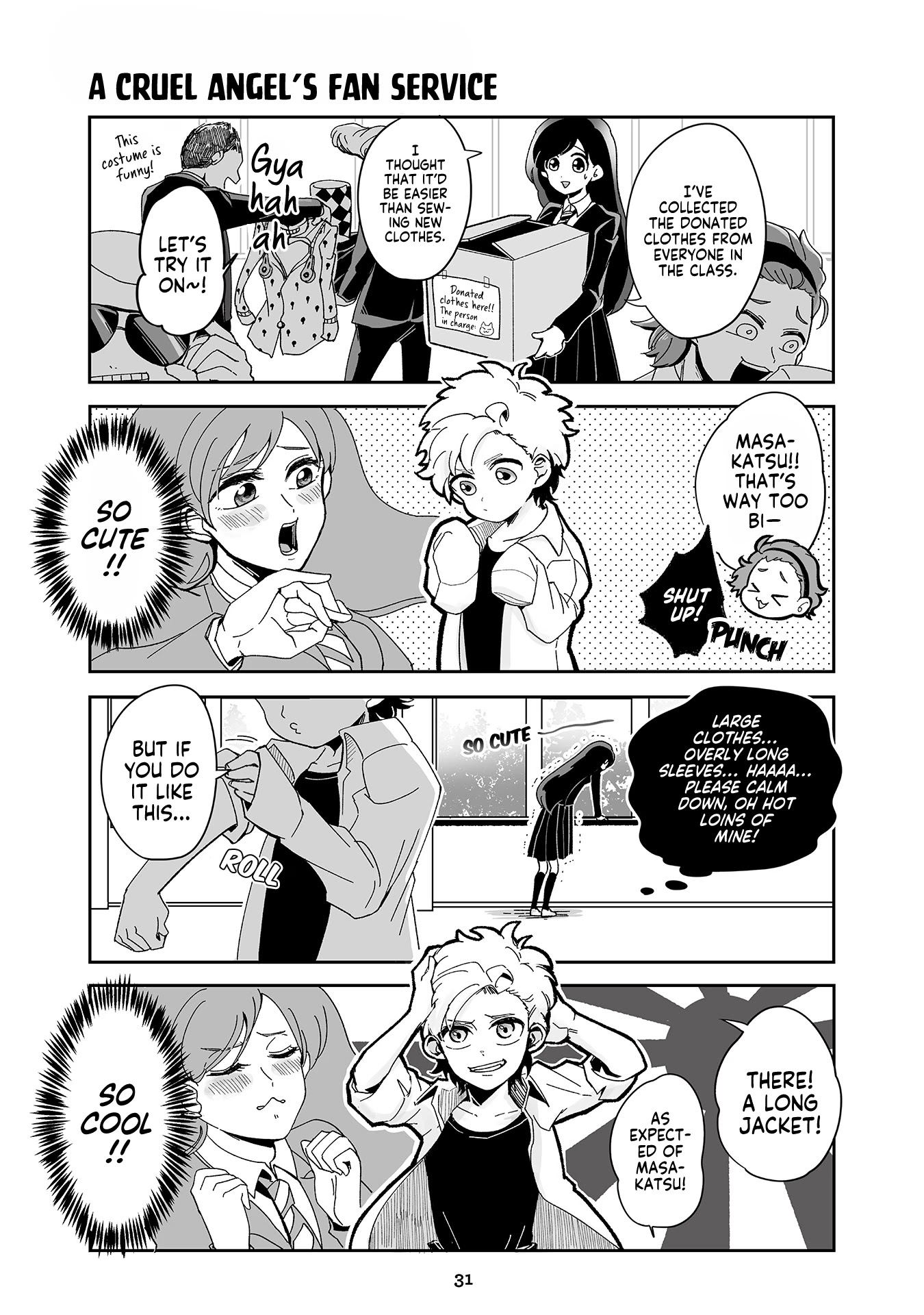 Takasugi’s Tiny Delinquent Hero Chapter 26 page 2 - Chapter 26: A Cruel Angel’s Fan Service