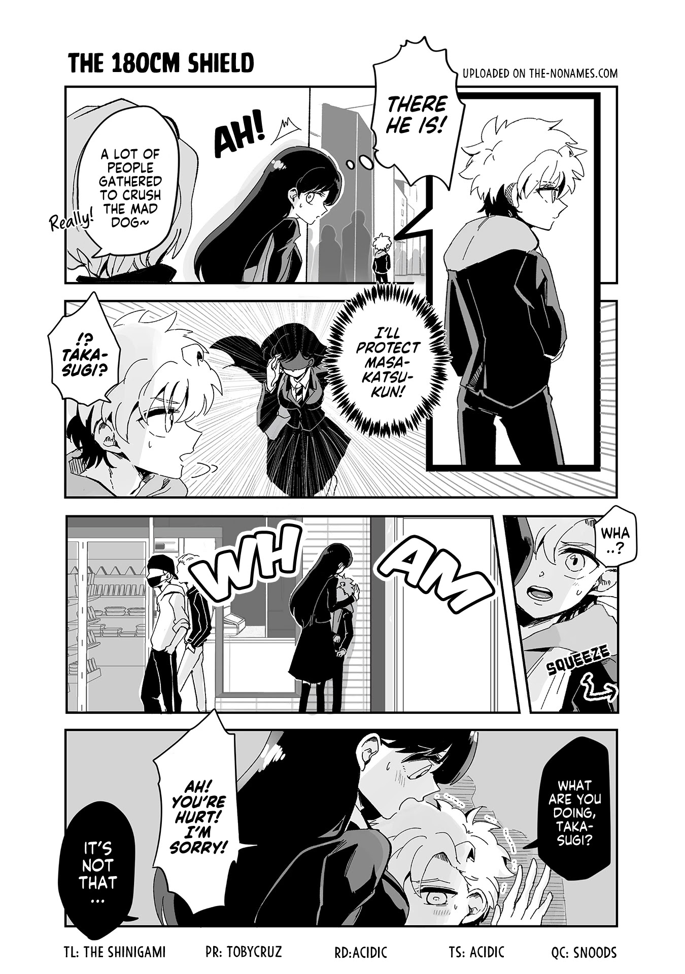 Takasugi’s Tiny Delinquent Hero Chapter 90 page 1 - Chapter 90: The 180cm Shield