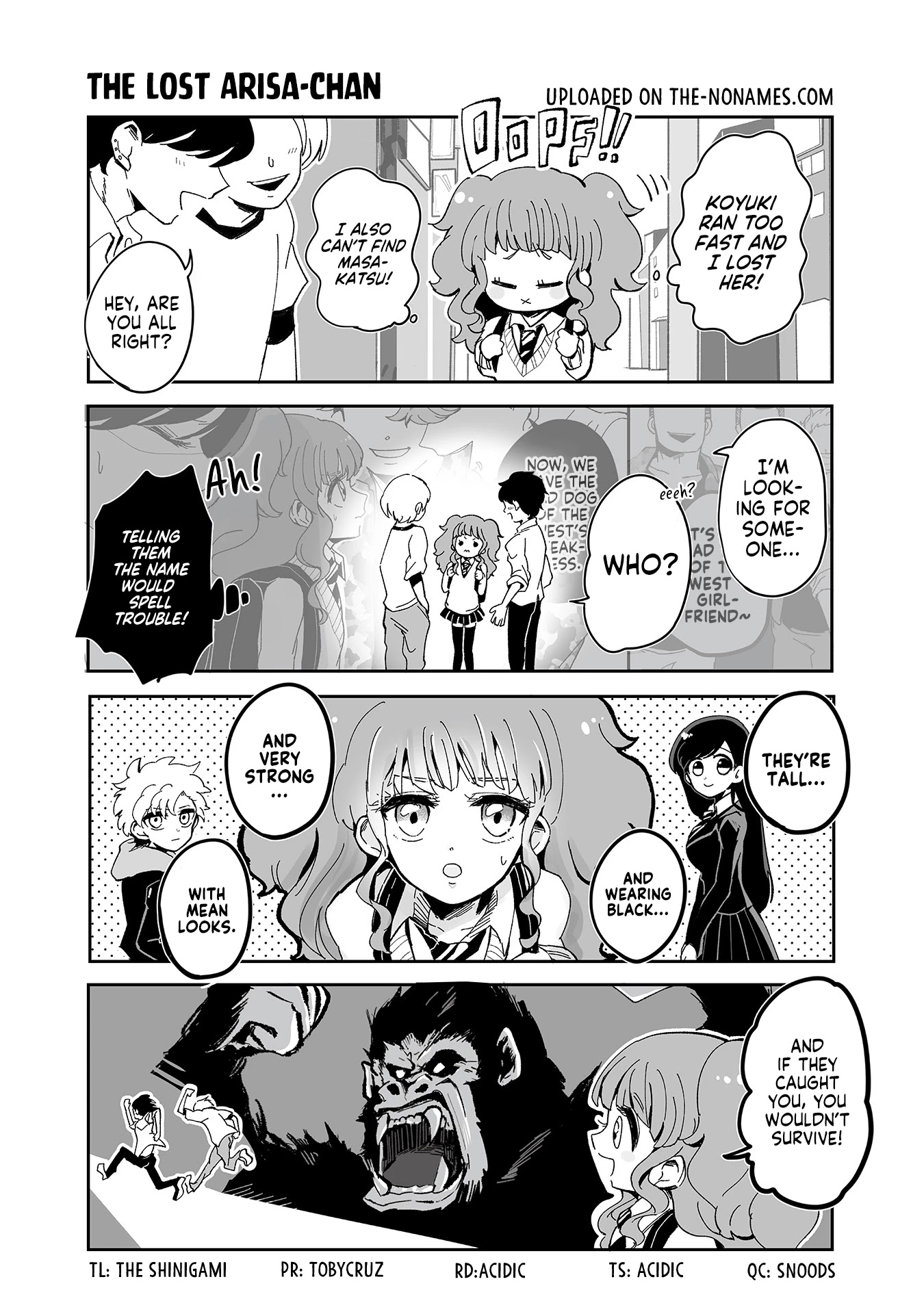 Takasugi’s Tiny Delinquent Hero Chapter 91 page 1 - Chapter 91: The Lost Arisa-Chan