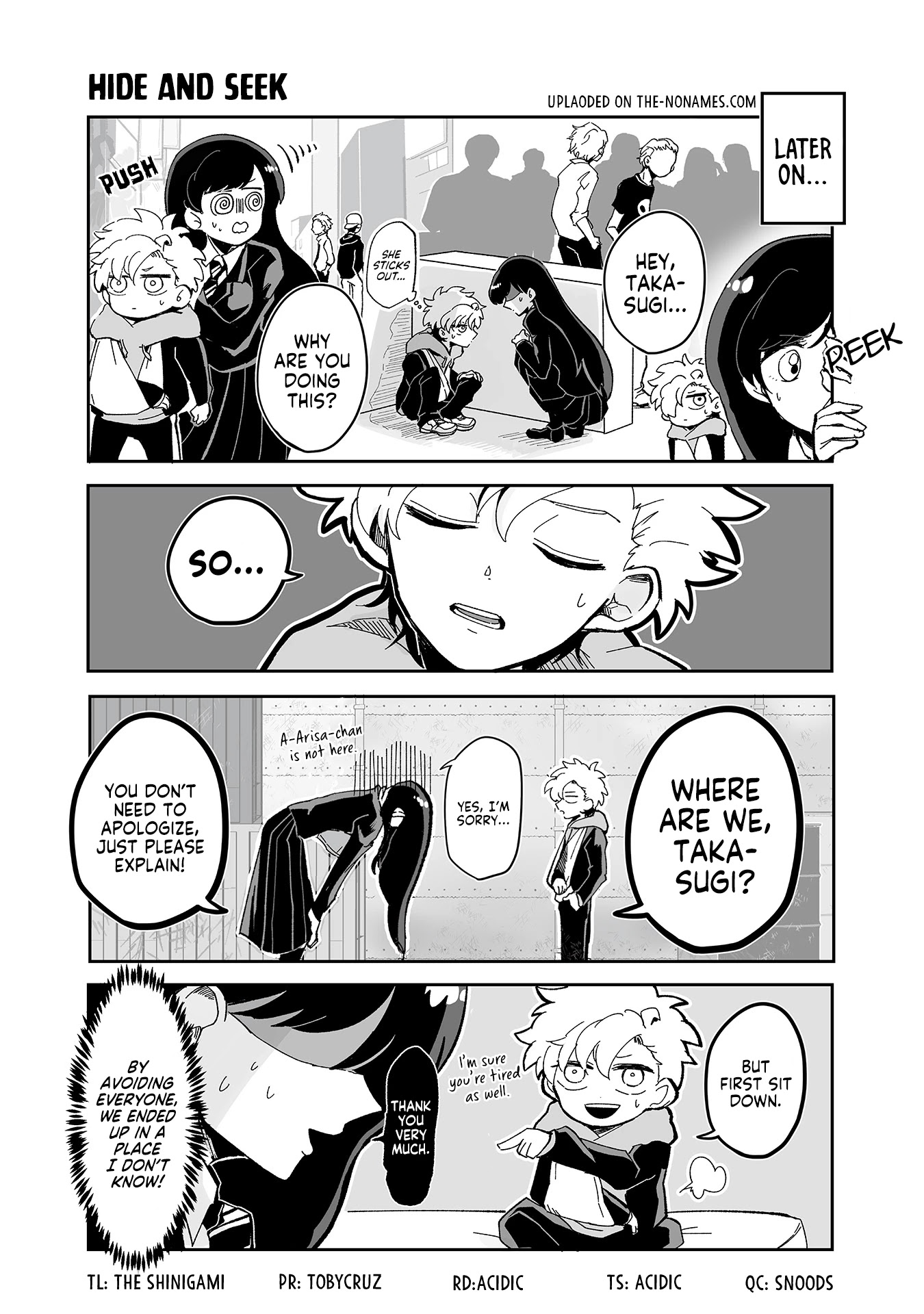 Takasugi’s Tiny Delinquent Hero Chapter 92 page 1 - Chapter 92: Hide and Seek