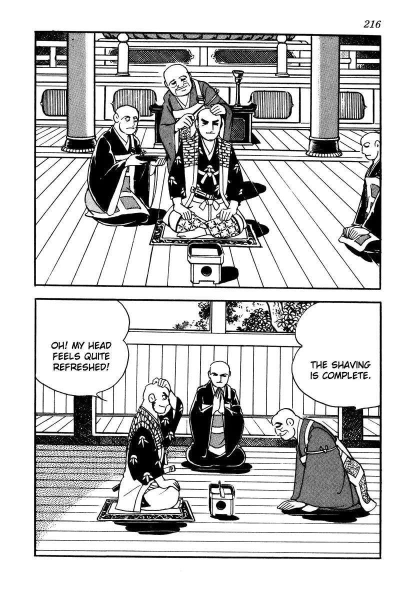 Takeda Shingen (YOKOYAMA Mitsuteru) Chapter 44 page 14 - Chapter 44: Harunobu Shaves His Hair