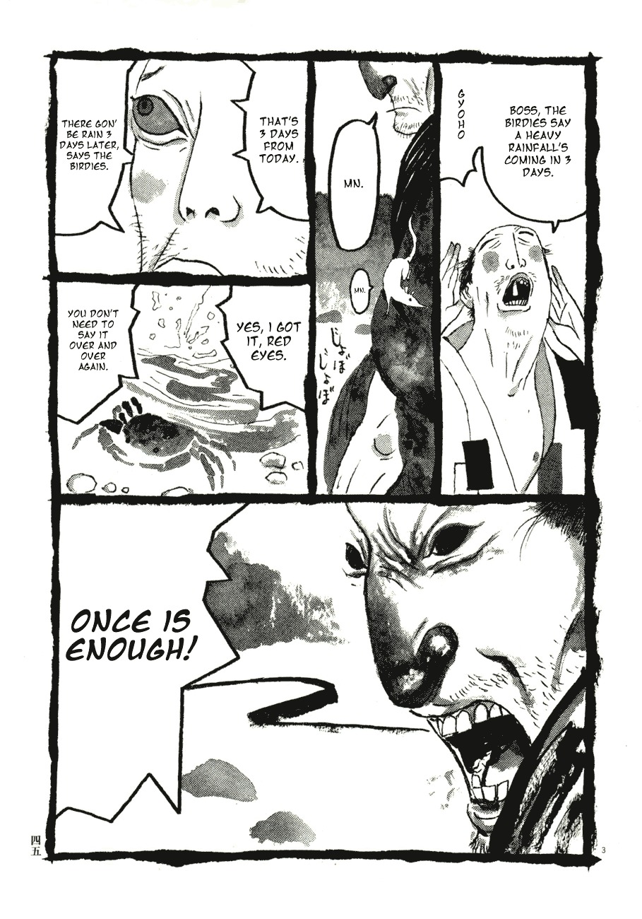 Takemitsu Zamurai Chapter 63 page 3 - Chapter 63: Three Animals by the Riverbed