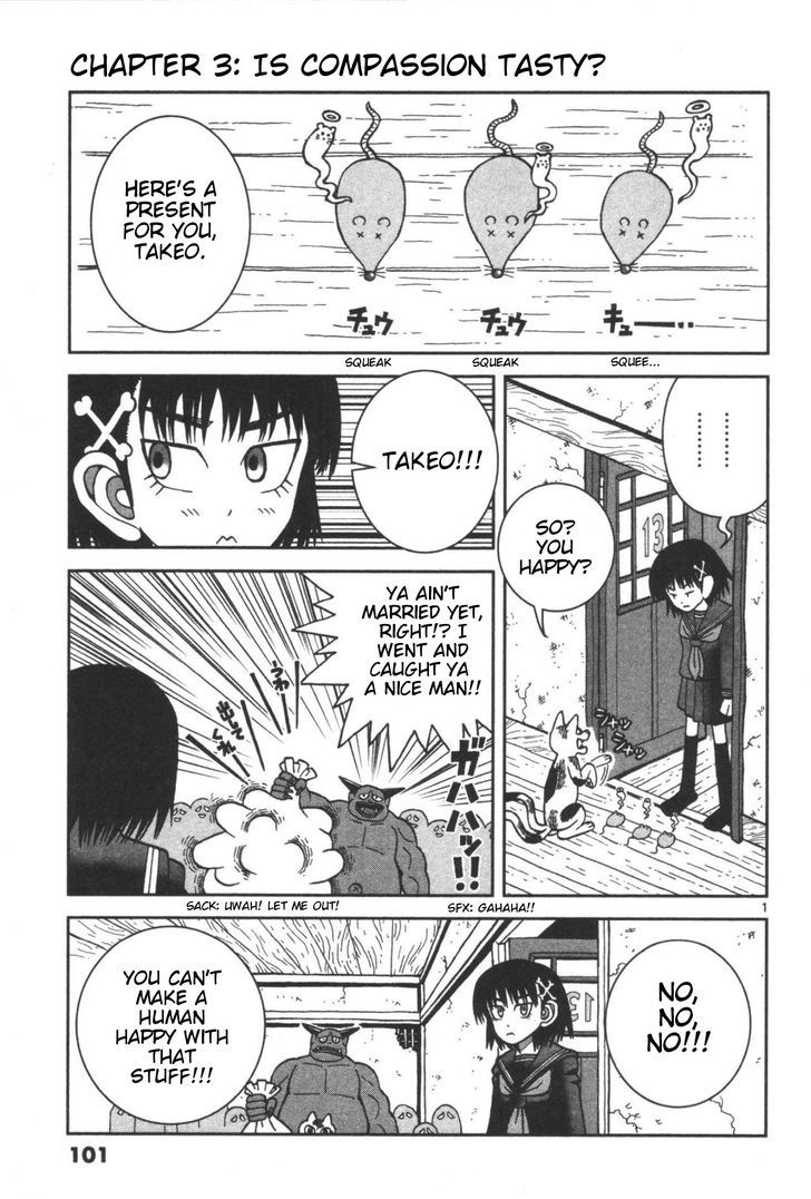 Takeo-chan Bukkairoku Chapter 3 page 1 - Chapter 3 : Is Compassion Tasty?