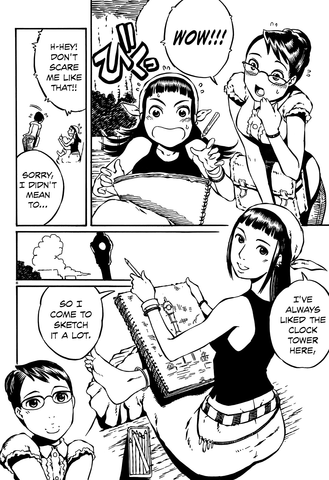 Takitakanosuke no Sanpo Jikan Chapter 7 page 6 - Chapter 7 : Town and Clock Tower