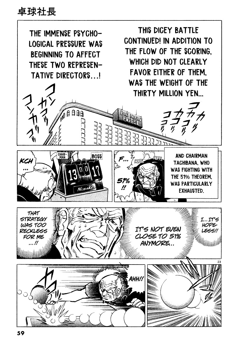 Takkyuu Shachou Chapter 2 page 19 - Chapter 2: The Fatal Foe: Ping-Pong Chairman