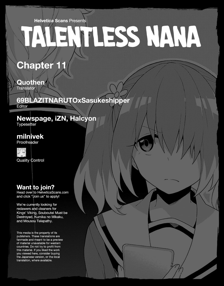 Talentless Nana Chapter 11 page 1 - Chapter 11: Necromancer Part 2