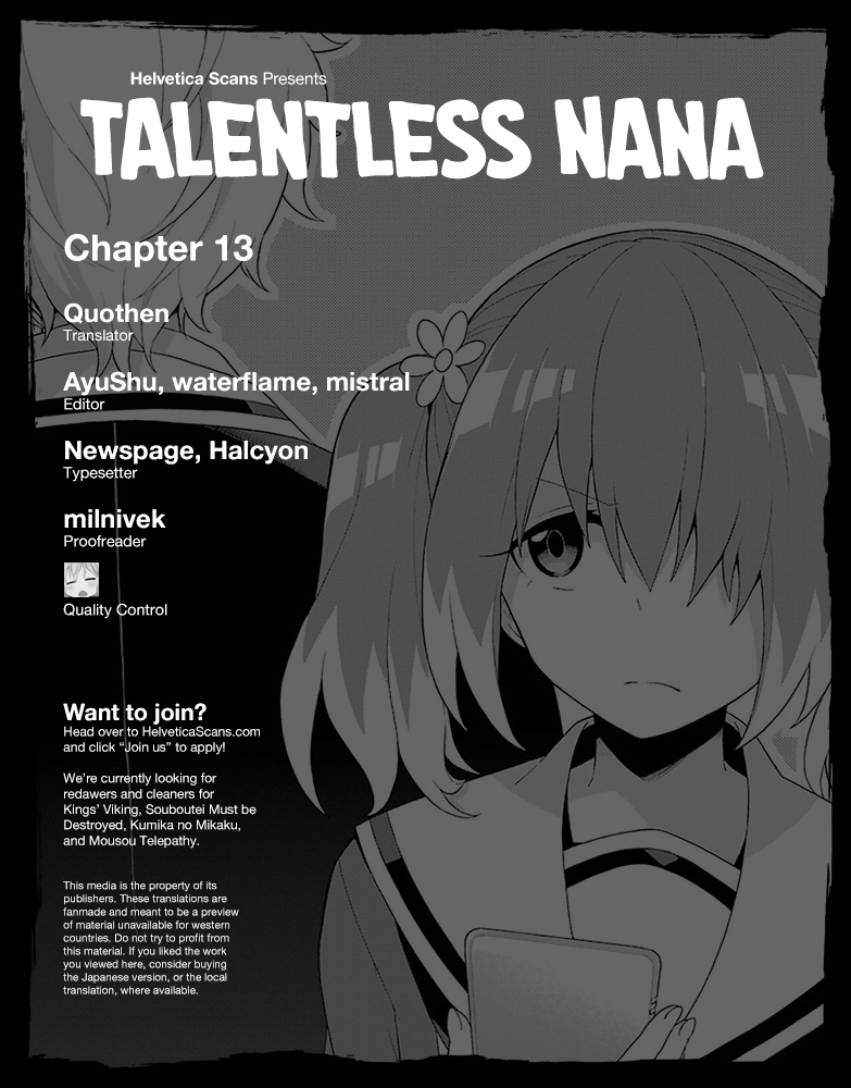 Talentless Nana Chapter 13 page 1 - Chapter 13: Necromancer - Part 4