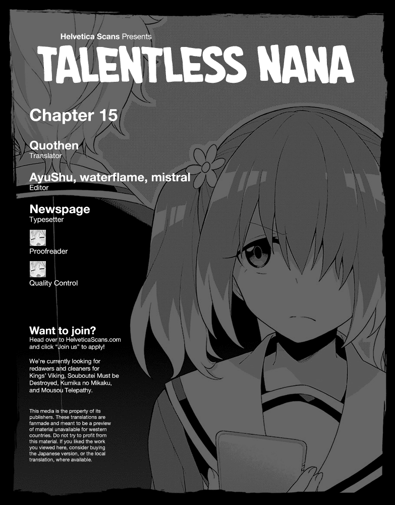 Talentless Nana Chapter 15 page 1 - Chapter 15: Talented vs Talentless Part 4