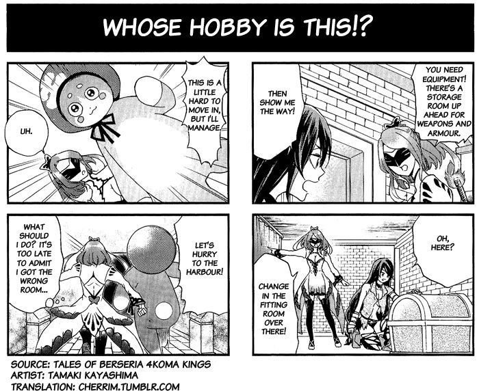 Tales of Berseria 4koma Kings Chapter 1 page 1 - Chapter 1 : Whose hobby is this!?