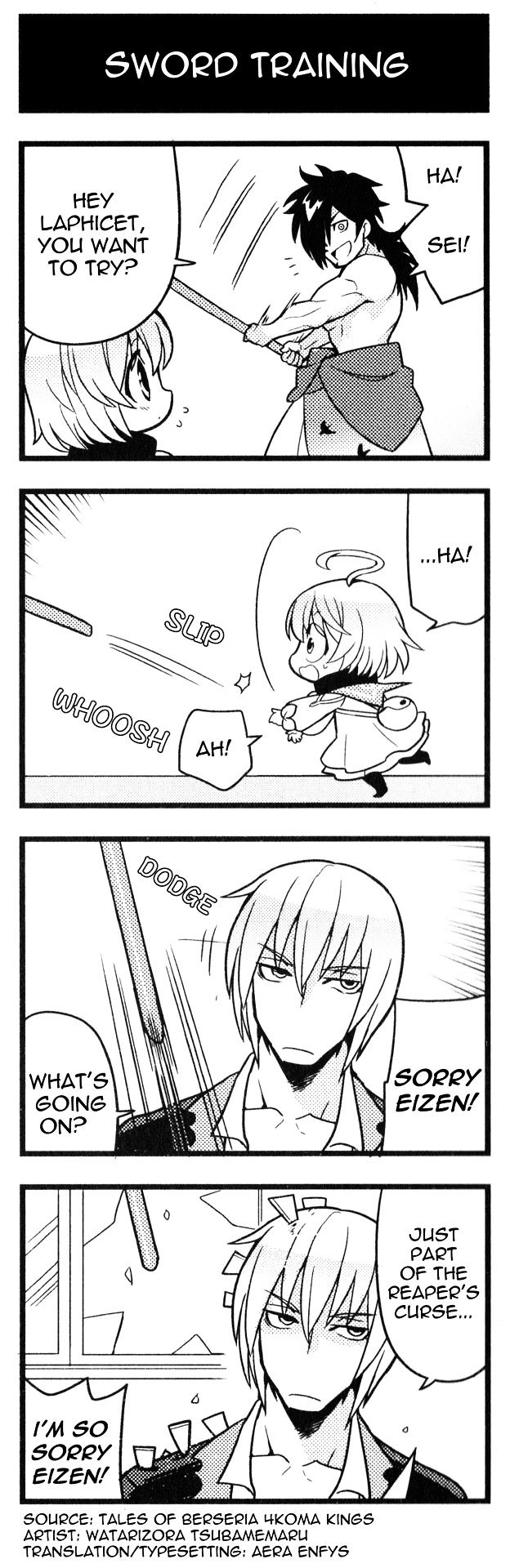 Tales of Berseria 4koma Kings Chapter 10 page 1 - Chapter 10 : Sword training