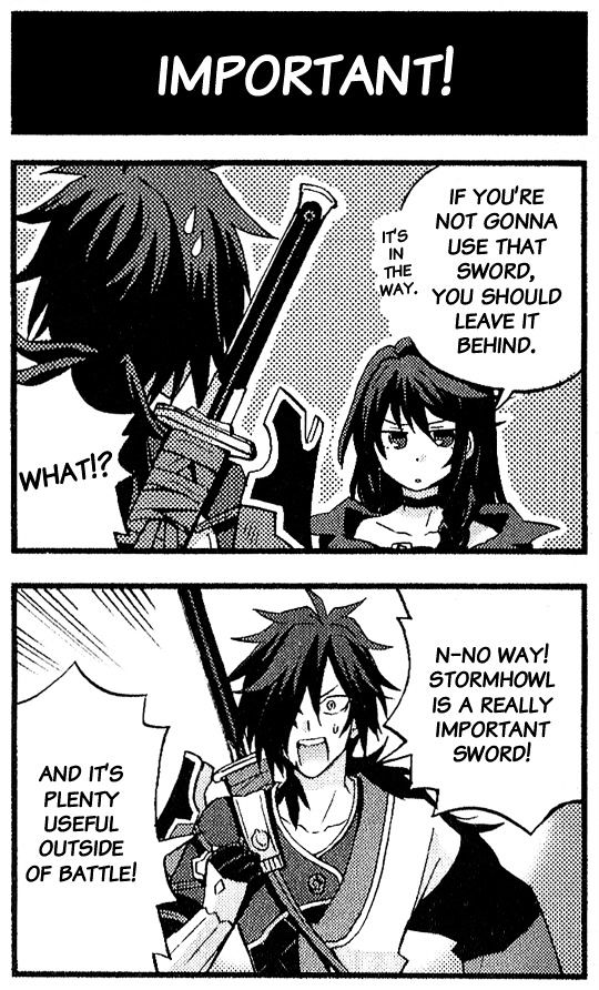 Tales of Berseria 4koma Kings Chapter 4 page 1 - Chapter 4 : Important!
