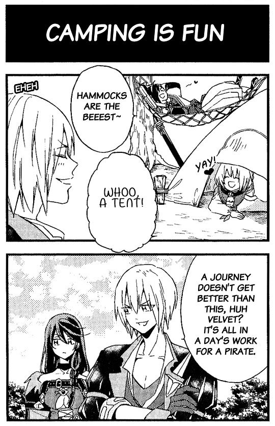 Tales of Berseria 4koma Kings Chapter 5 page 1 - Chapter 5 : Camping is fun
