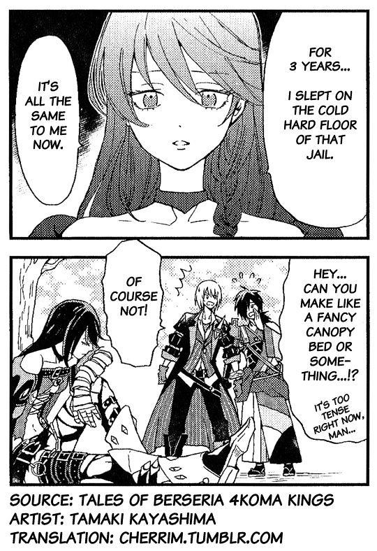 Tales of Berseria 4koma Kings Chapter 5 page 2 - Chapter 5 : Camping is fun