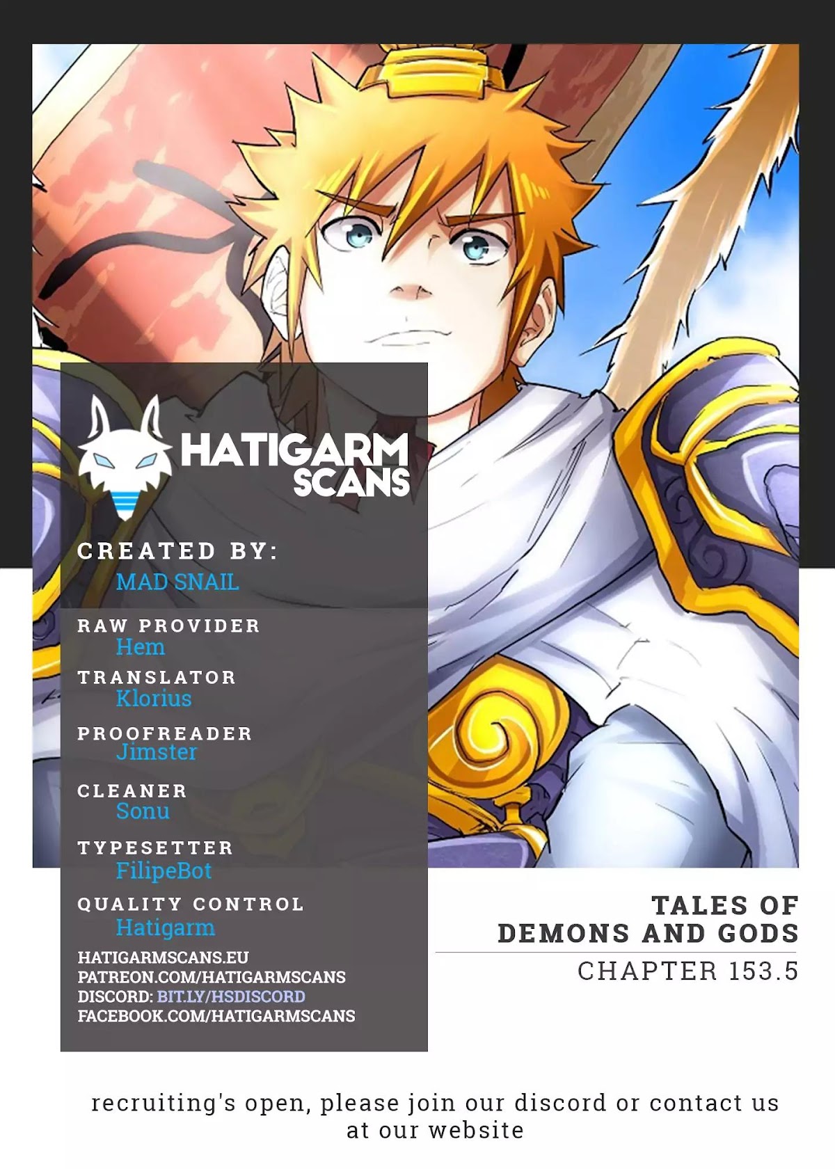 Tales of Demons and Gods Chapter 153.5 page 1 - Chapter 153.5: The Silverwing Family (2)