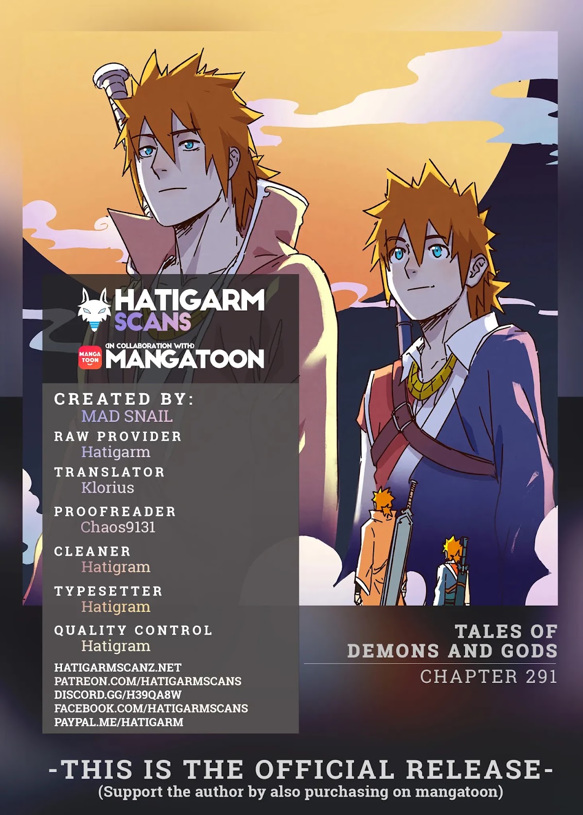 Tales of Demons and Gods Chapter 291 page 1 - Chapter 291