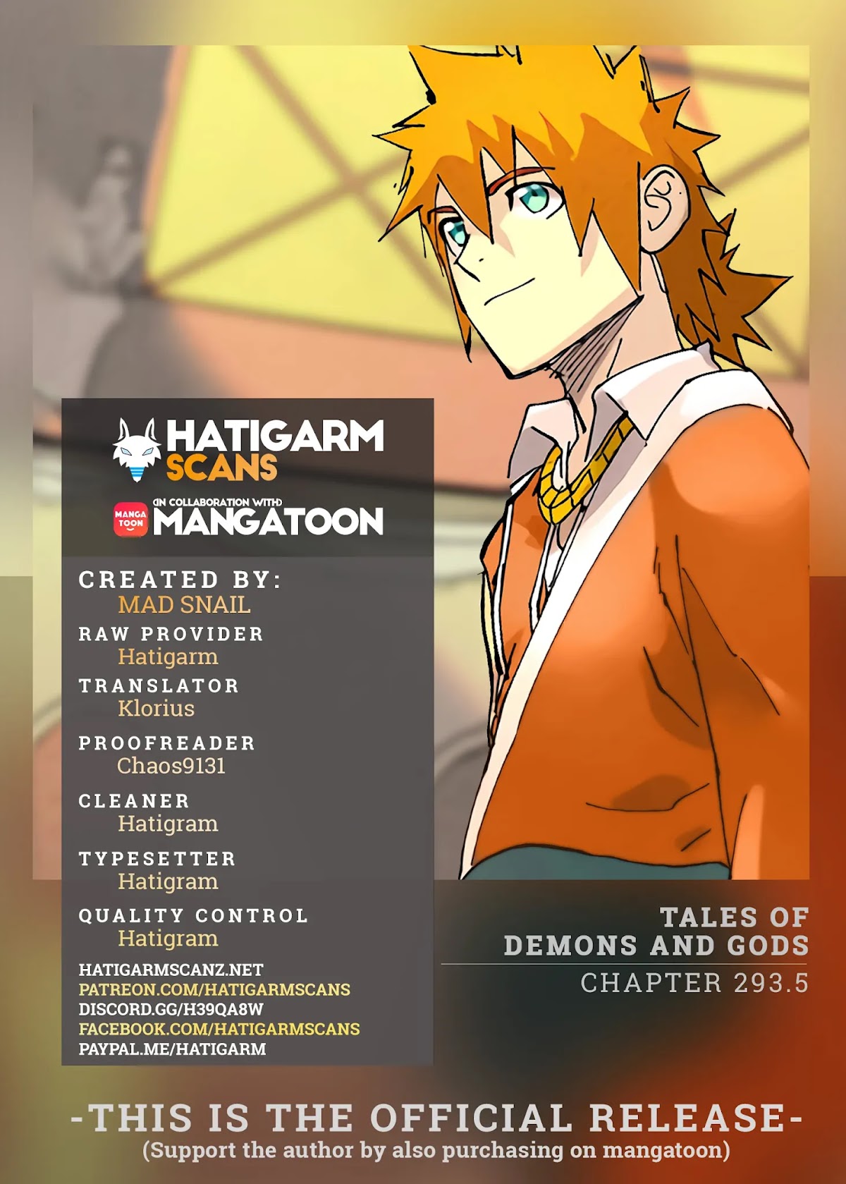 Tales of Demons and Gods Chapter 293.5 page 1 - Chapter 293.5