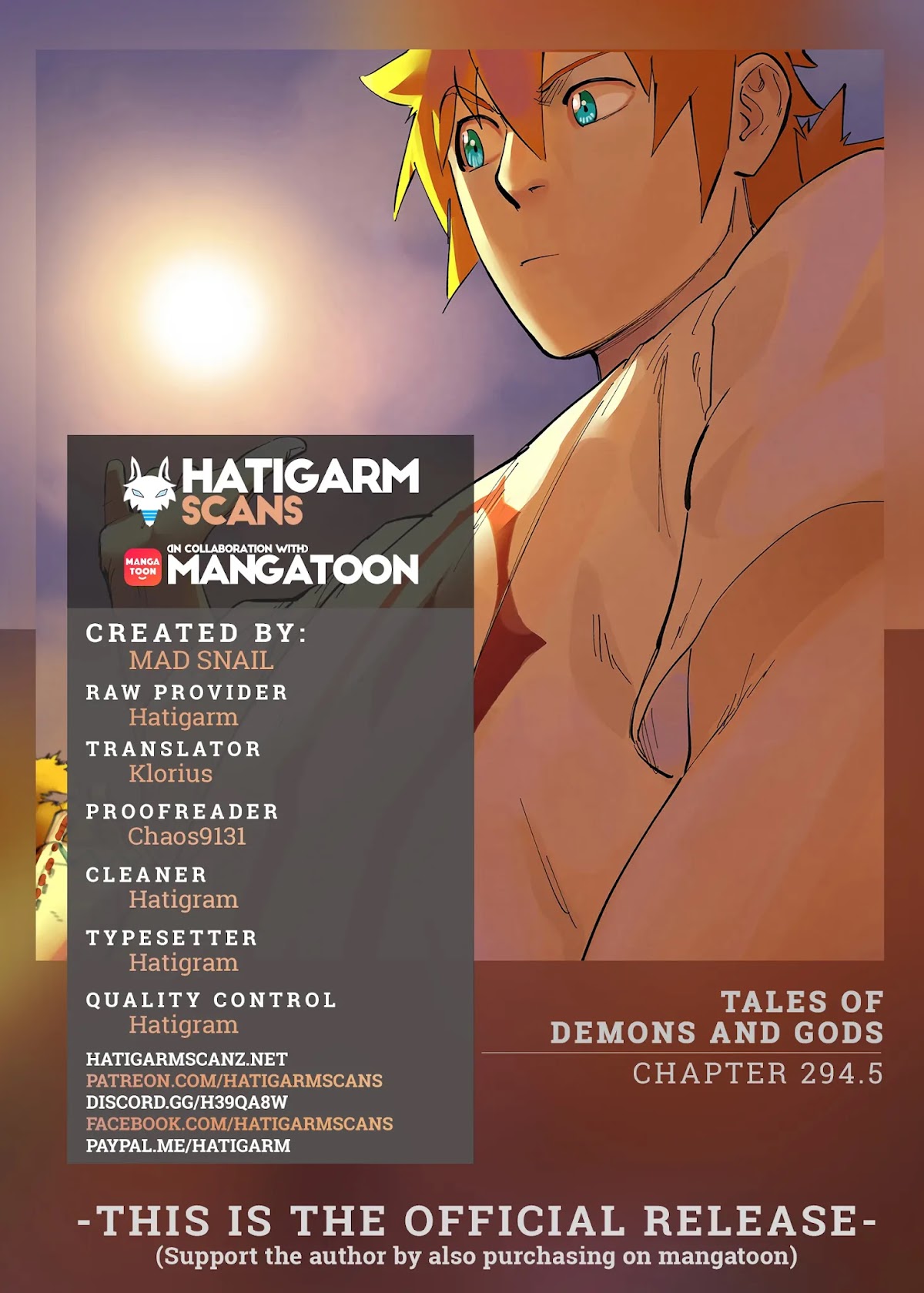 Tales of Demons and Gods Chapter 294.5 page 1 - Chapter 294.5