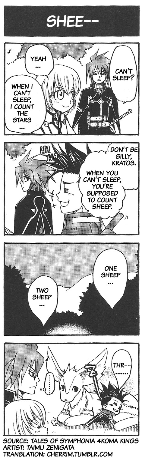 Tales of Symphonia 4koma Kings Chapter 1 page 1 - Chapter 1: Shee-
