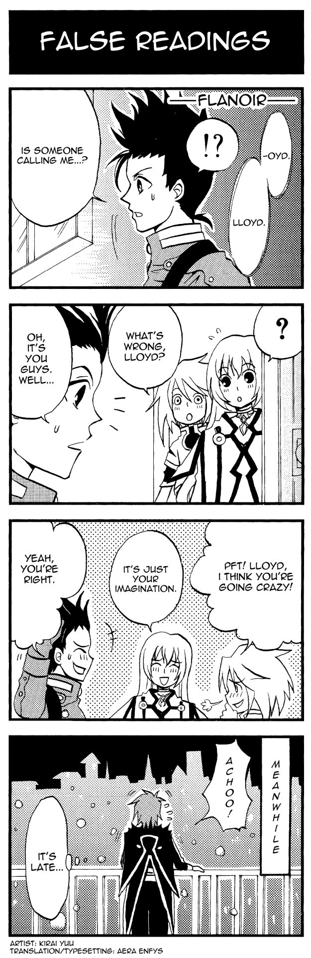 Tales of Symphonia 4koma Kings Chapter 10 page 1 - Chapter 10: False Readings