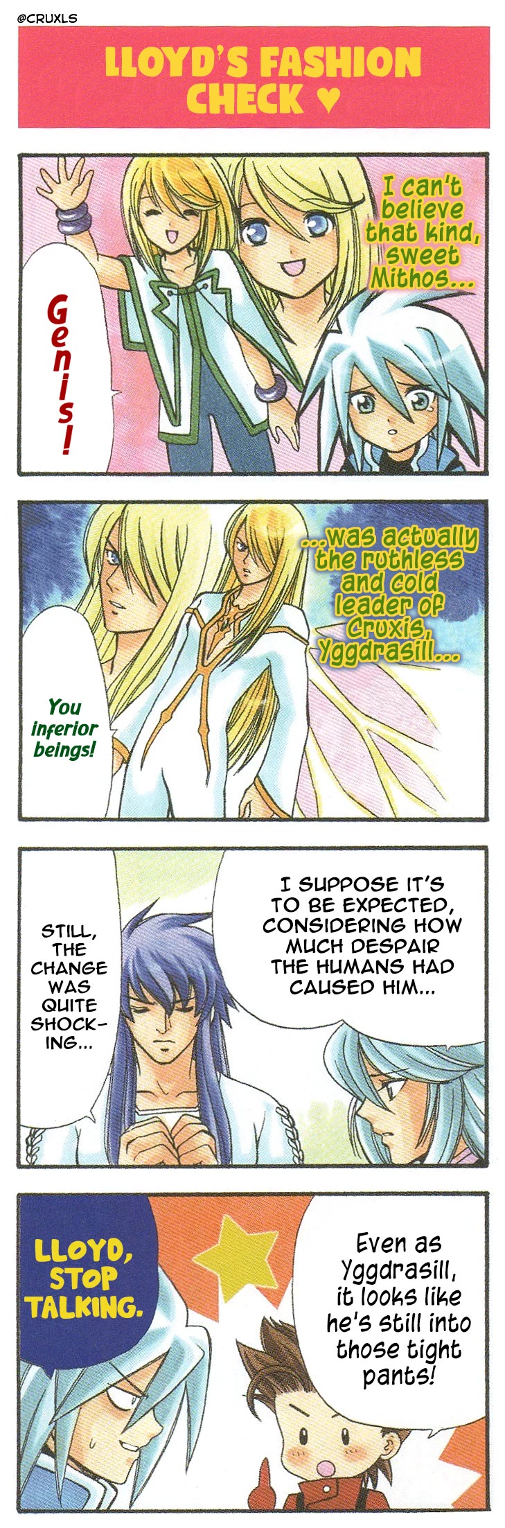 Tales of Symphonia 4koma Kings Chapter 16 page 1 - Chapter 16: Lloyd's Fashion Check