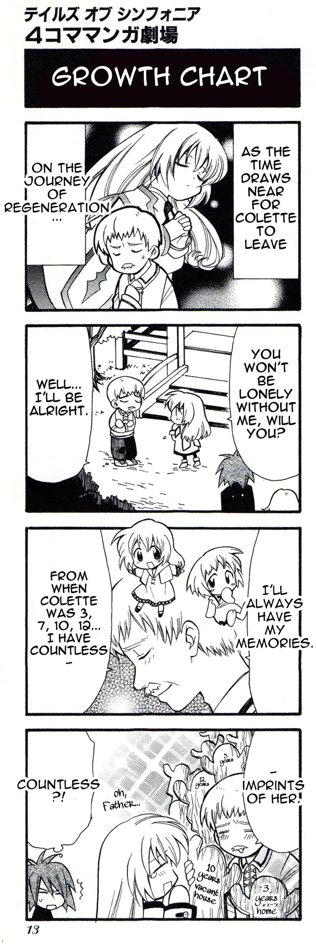 Tales of Symphonia 4koma Kings Chapter 33 page 1 - Chapter 33: Growth Chart