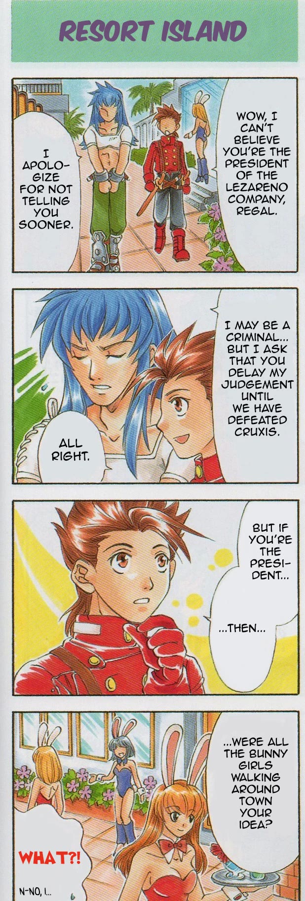 Tales of Symphonia 4koma Kings Chapter 43 page 1 - Chapter 43: Resort Island